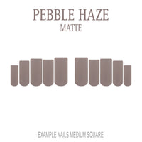 Pebble Haze grey nude press-on nails