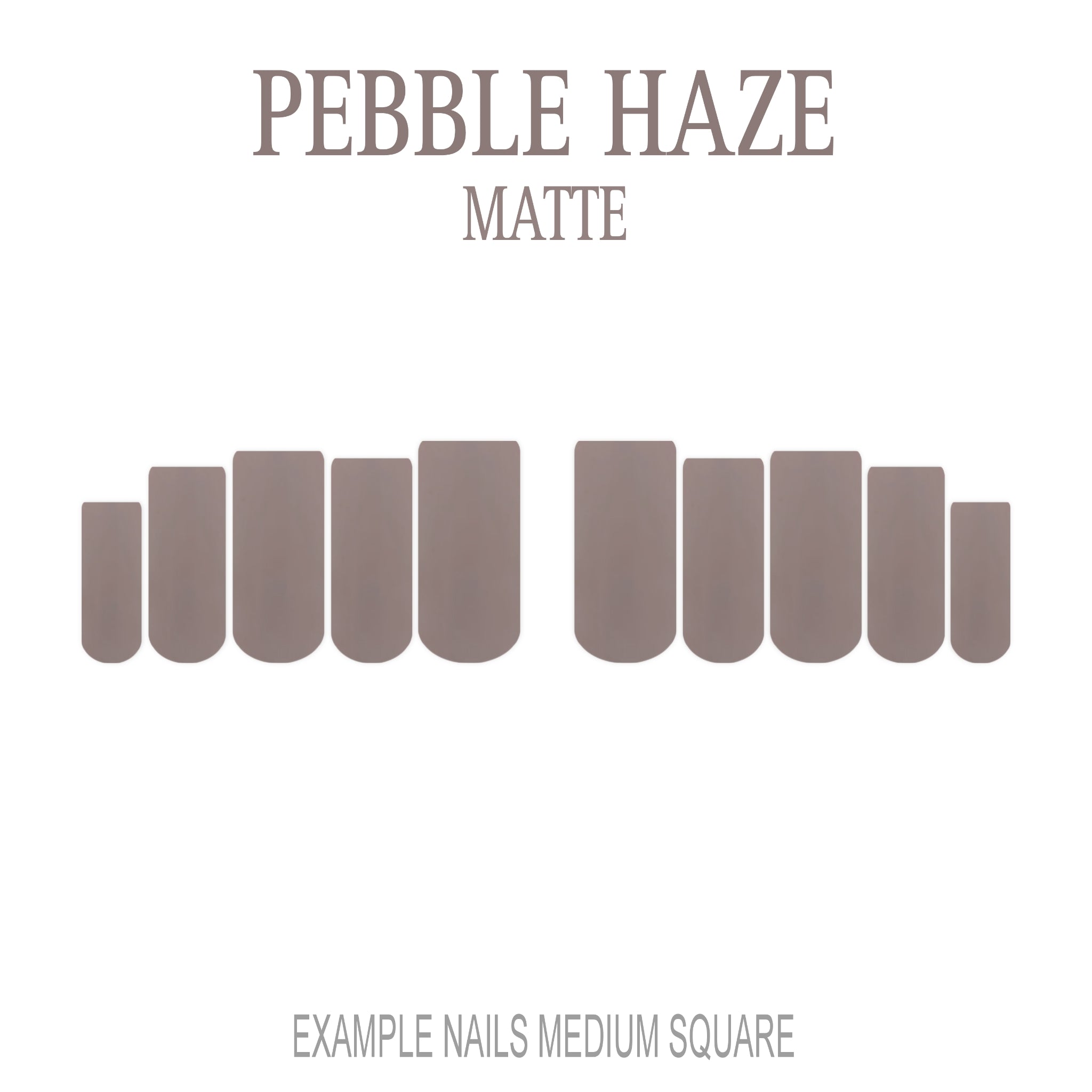 Pebble Haze grey nude press-on nails