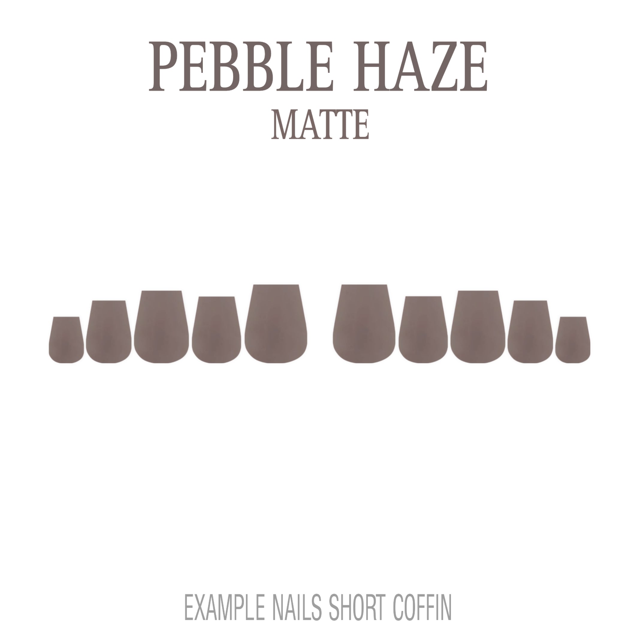Pebble Haze grey nude press-on nails