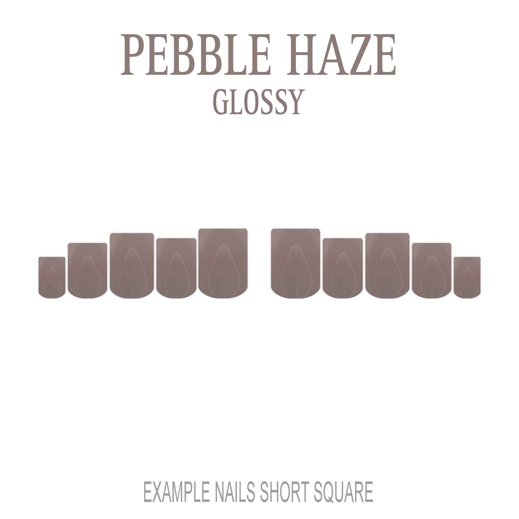 Pebble Haze grey nude press-on nails