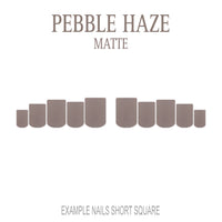 Pebble Haze grey nude press-on nails