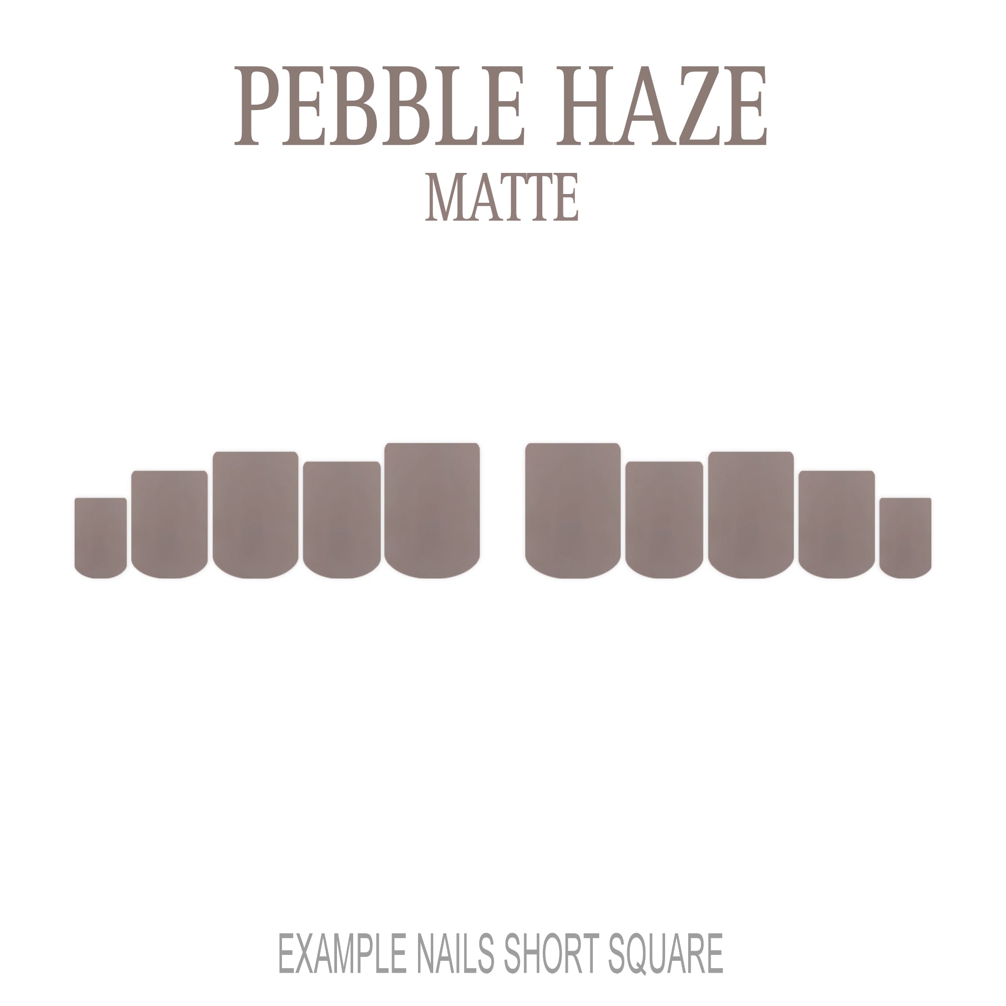 Pebble Haze grey nude press-on nails