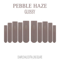 Pebble Haze grey nude press-on nails
