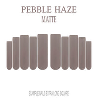 Pebble Haze grey nude press-on nails
