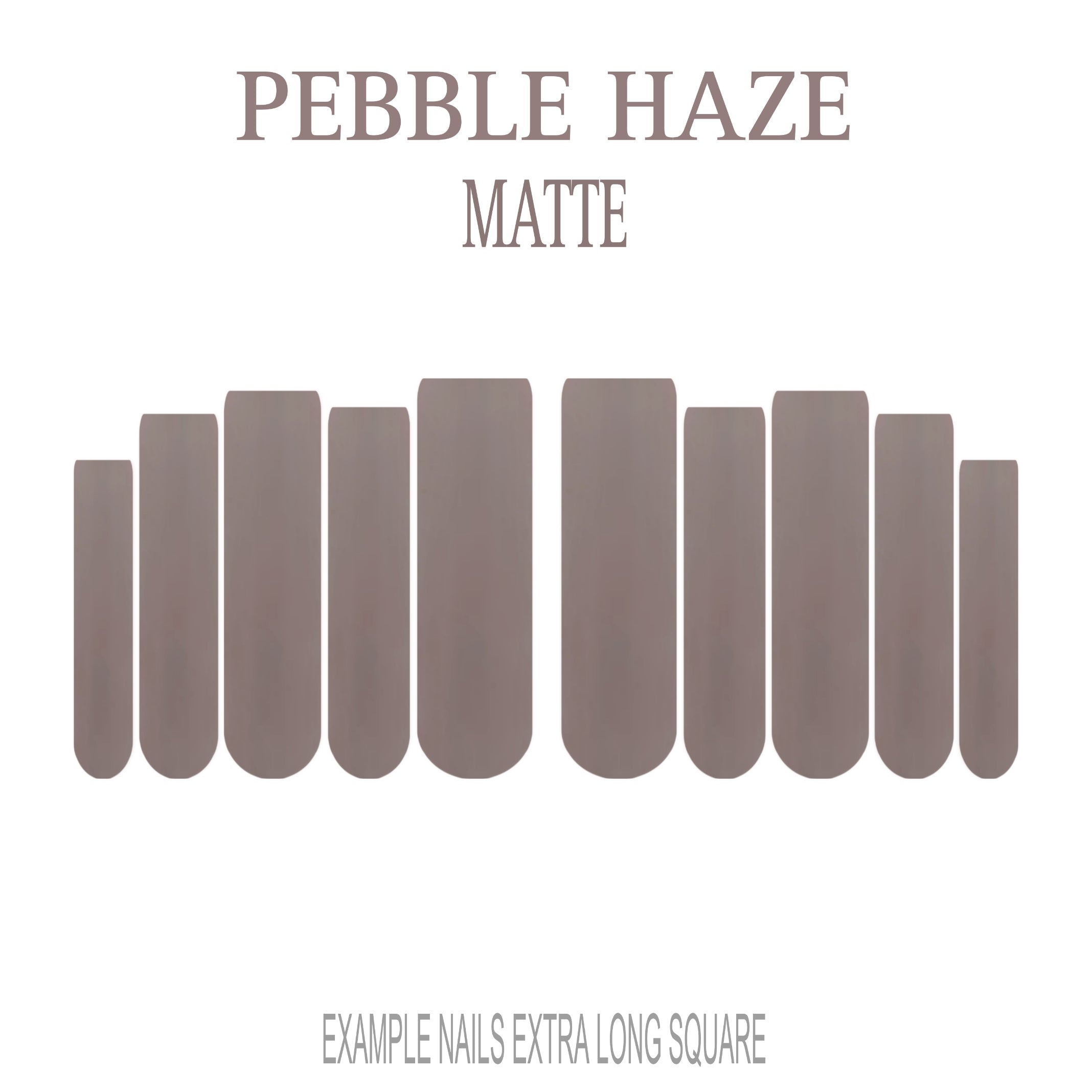Pebble Haze grey nude press-on nails
