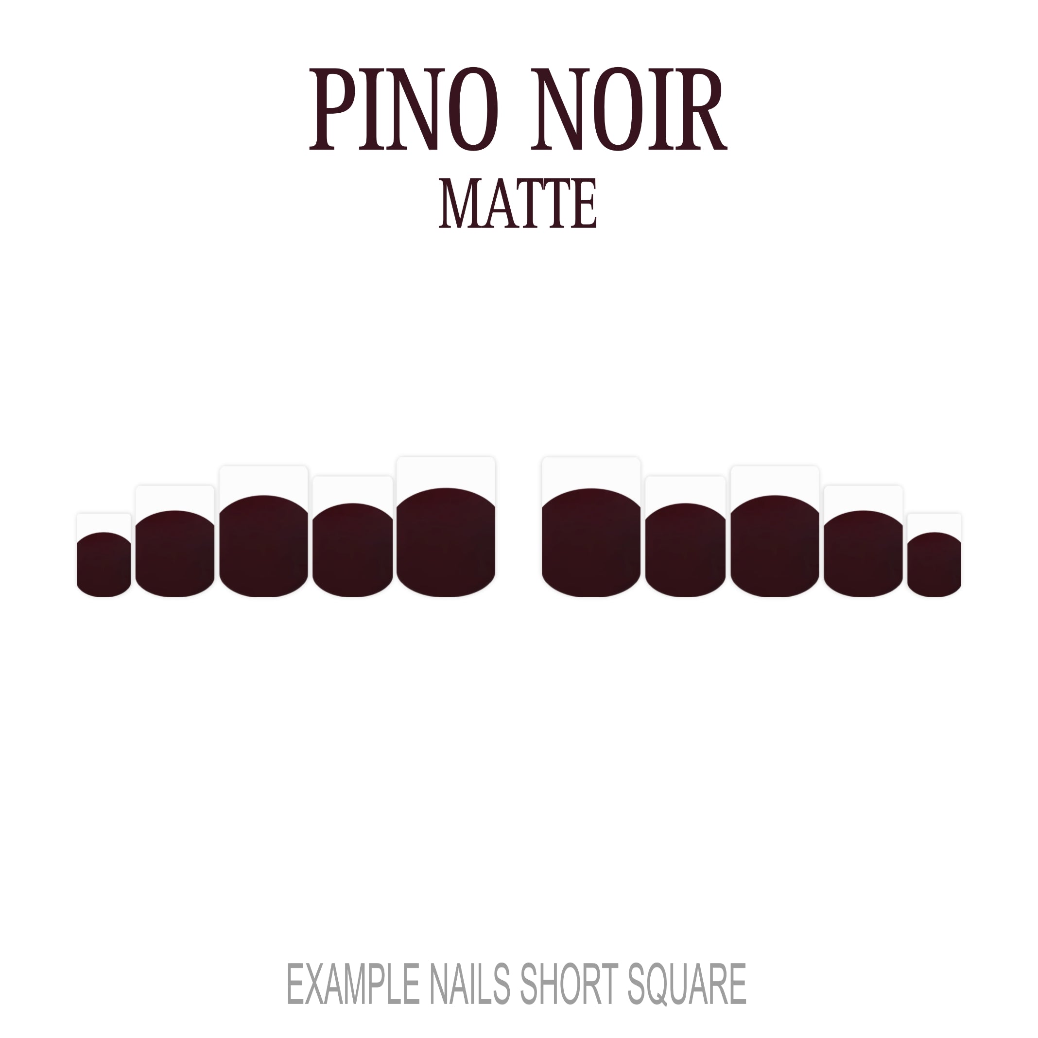 Pinot Noir burgundy French tip press-on nails