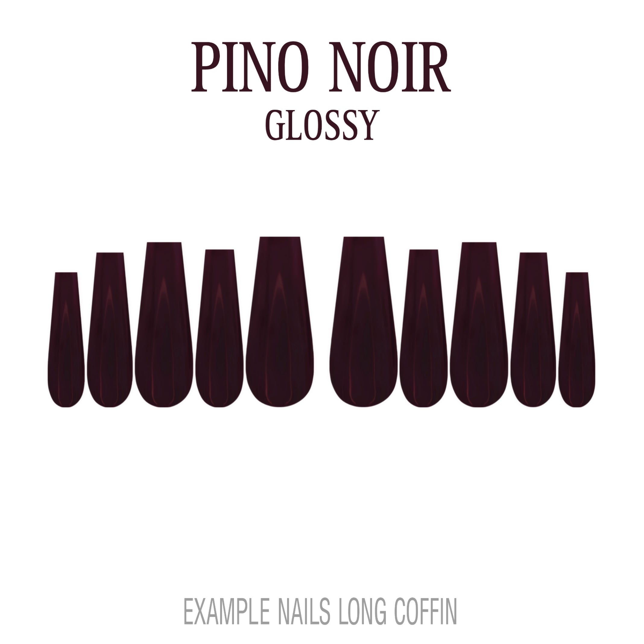 Pinot Noir burgundy red press-on nails