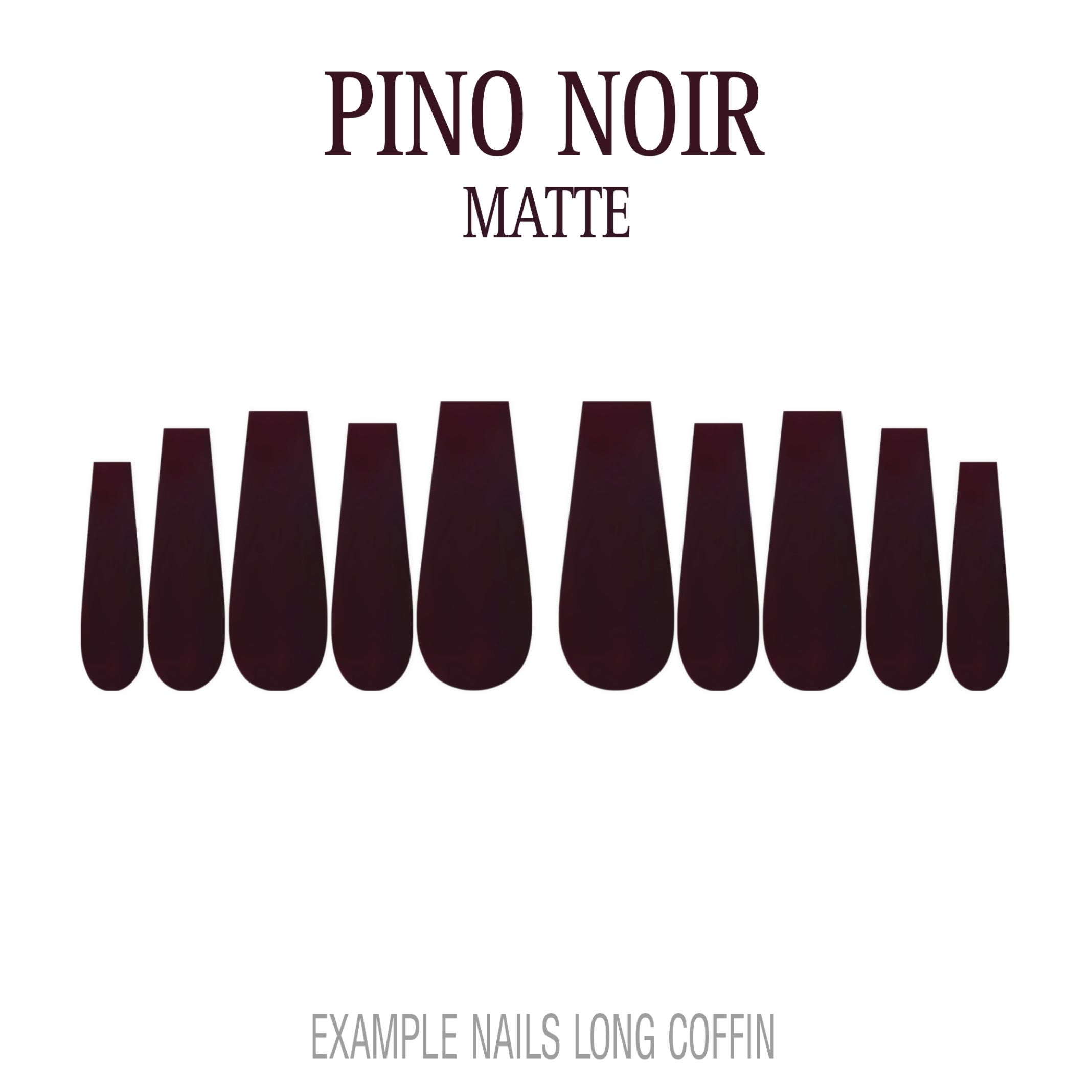Pinot Noir burgundy red press-on nails