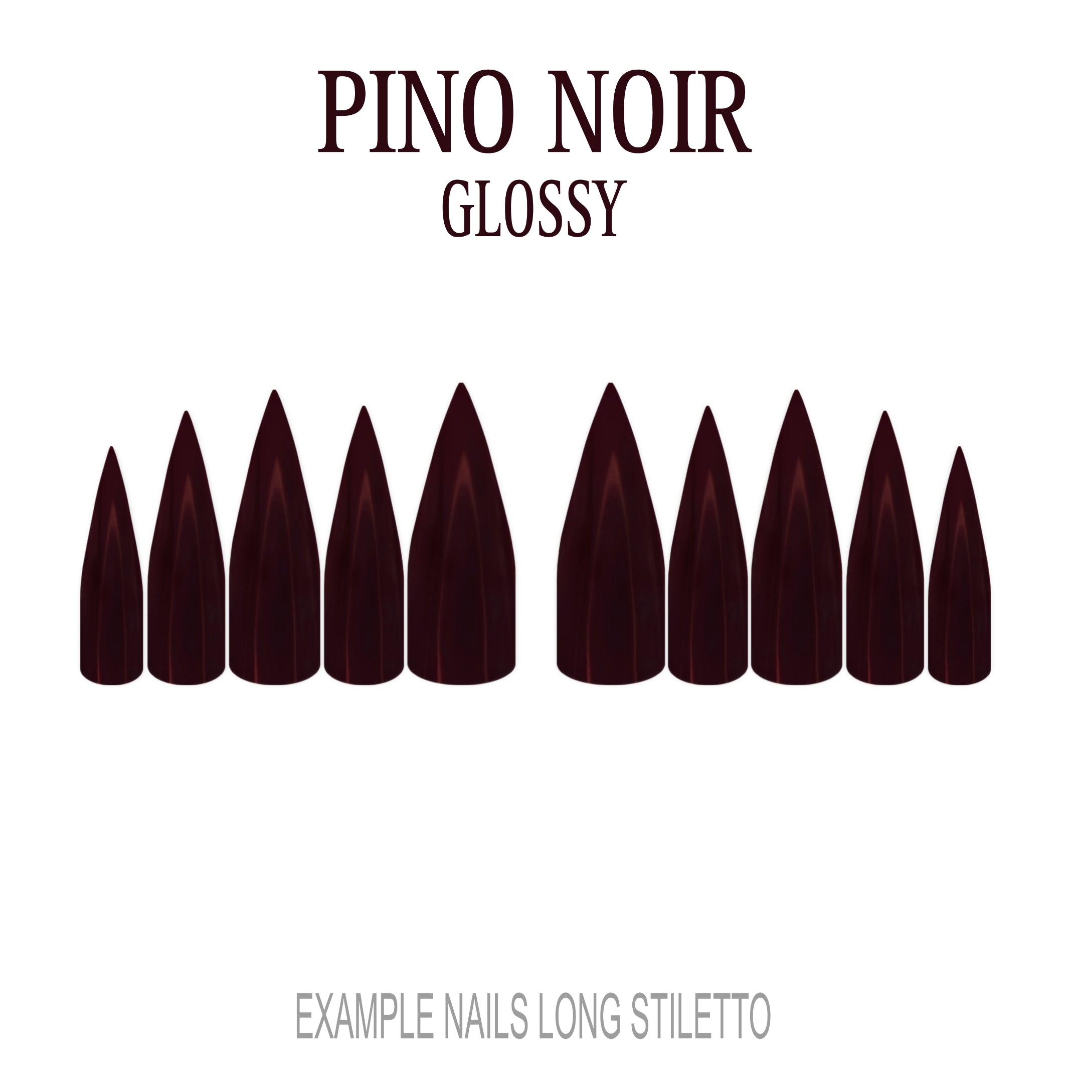 Pinot Noir burgundy red press-on nails