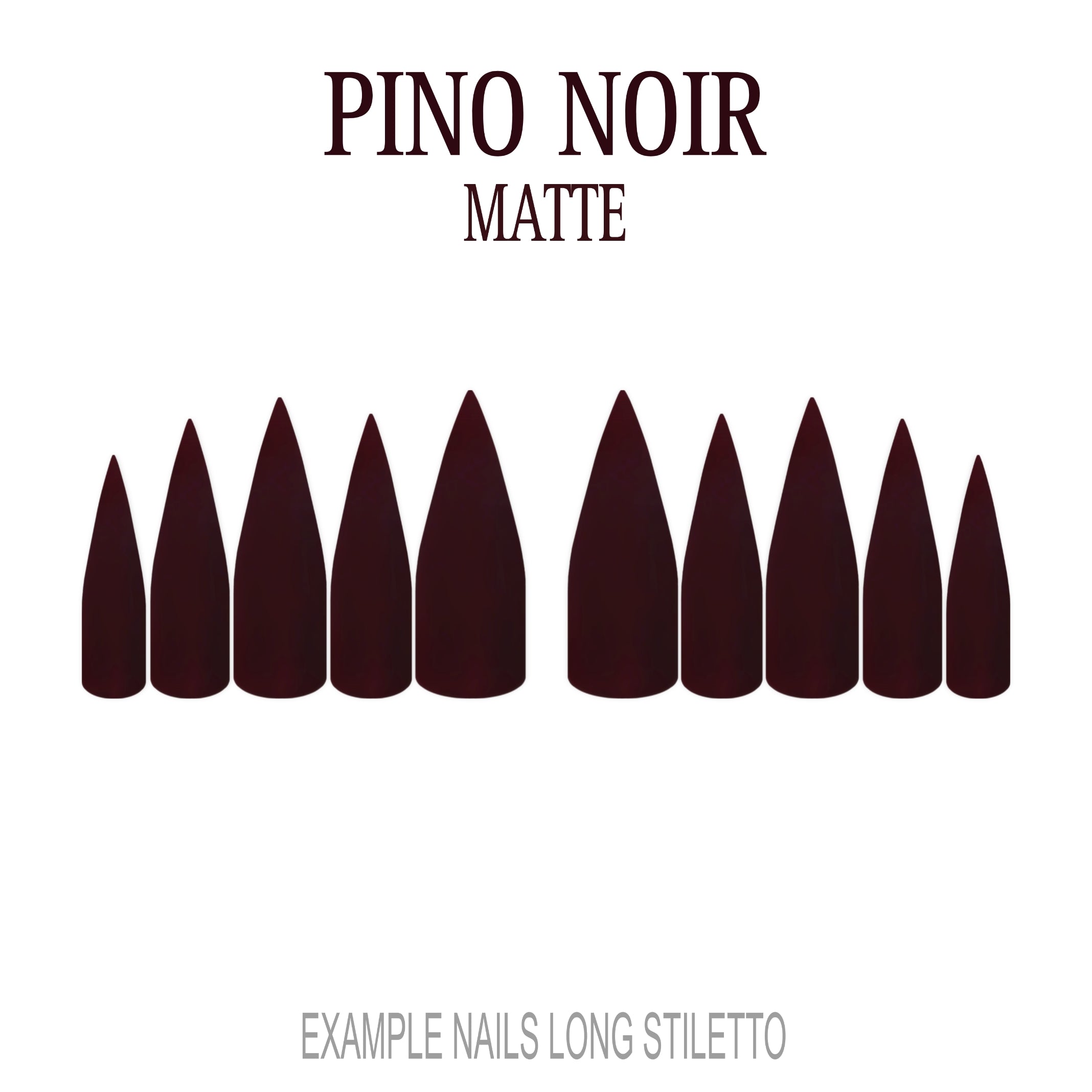 Pinot Noir burgundy red press-on nails