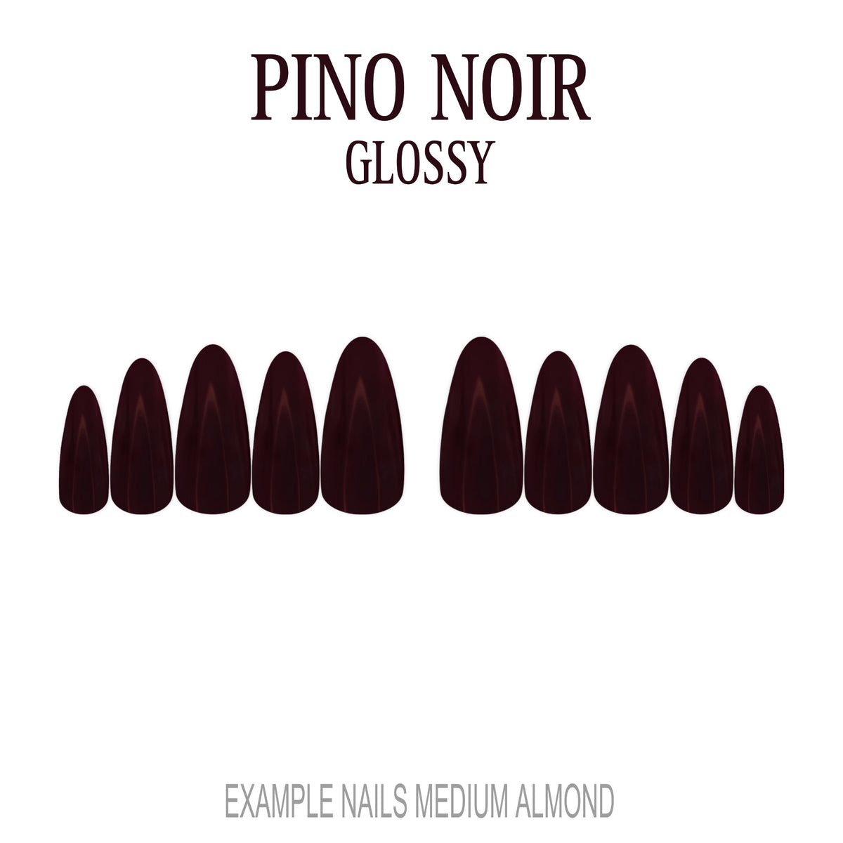 Pinot Noir burgundy red press-on nails