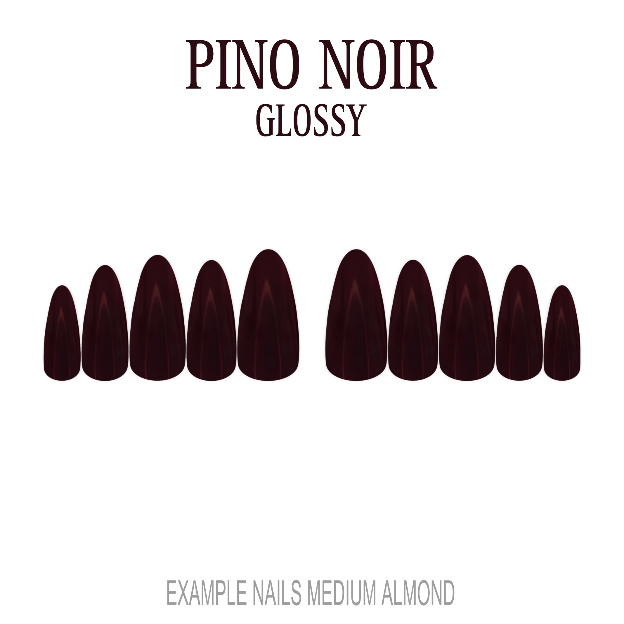 Pinot Noir burgundy red press-on nails