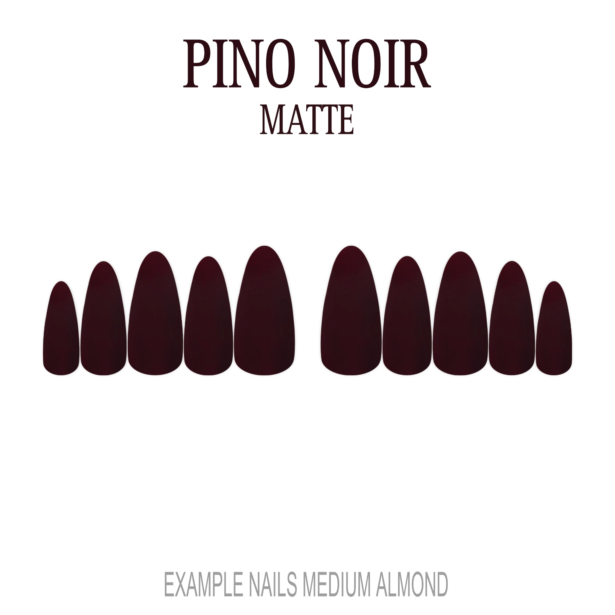 Pinot Noir burgundy red press-on nails