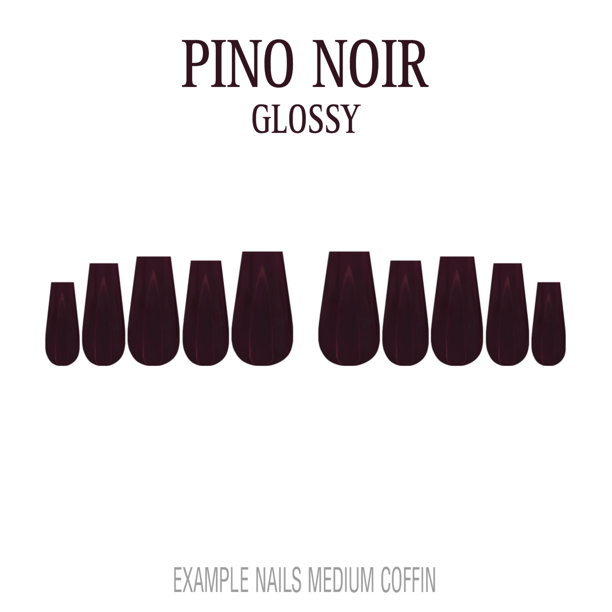 Pinot Noir burgundy red press-on nails