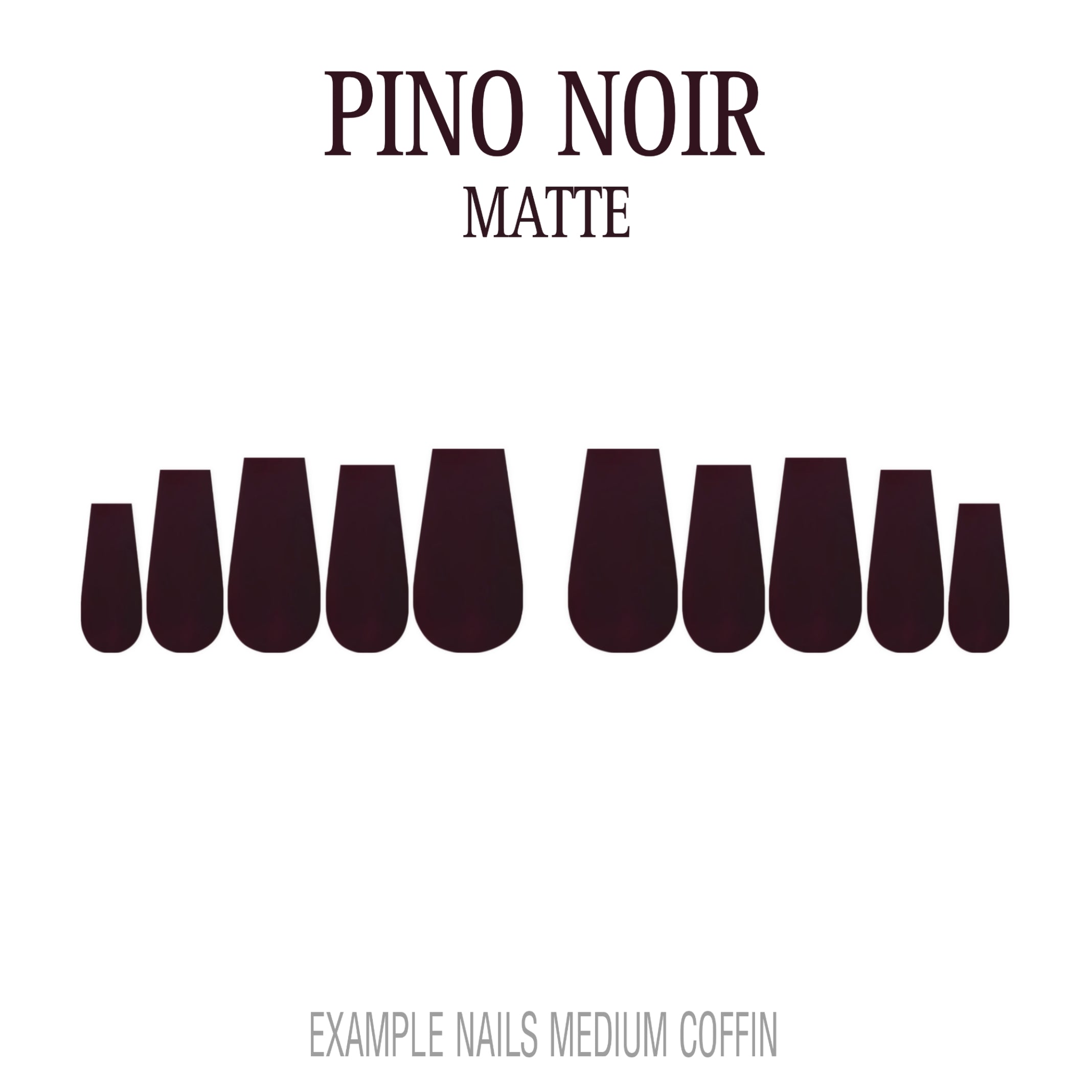Pinot Noir burgundy red press-on nails
