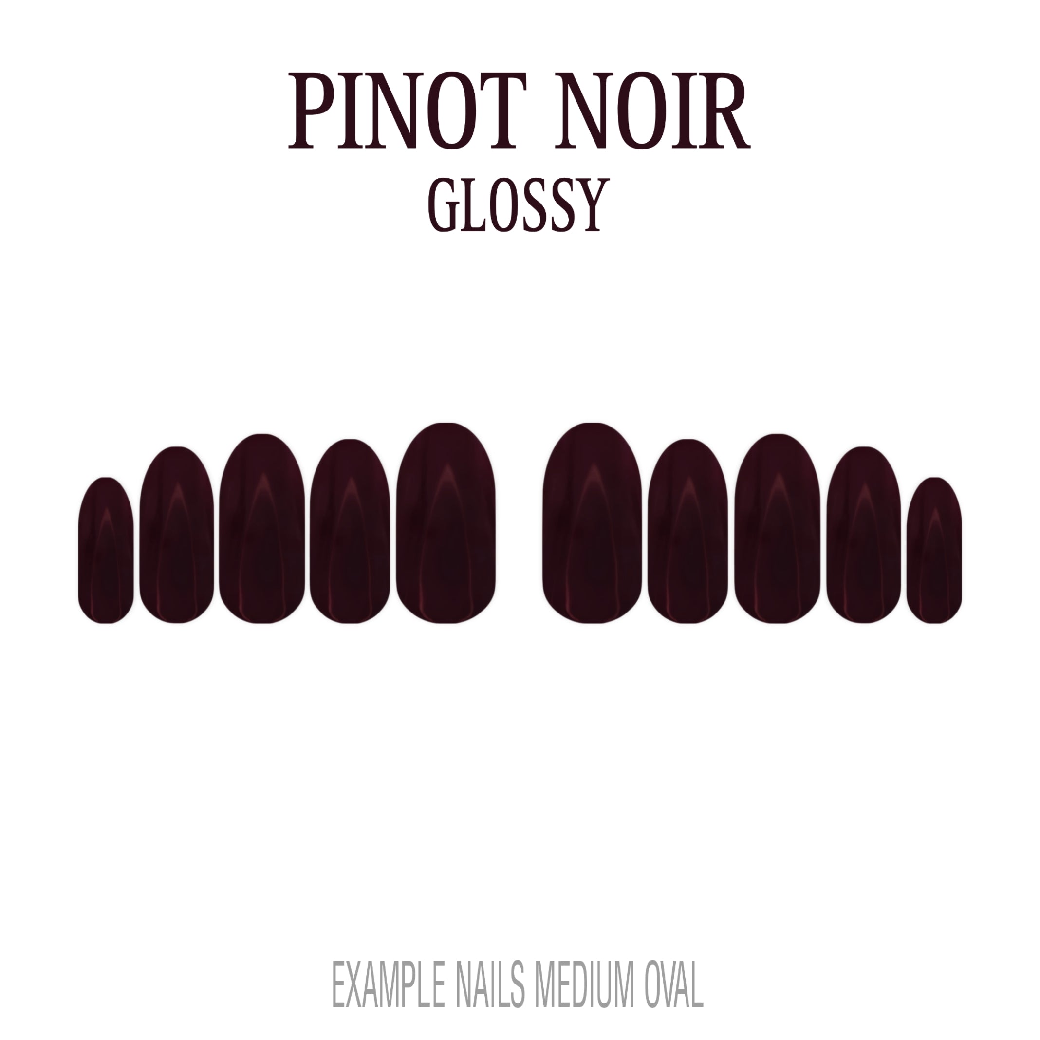 Pinot Noir burgundy red press-on nails