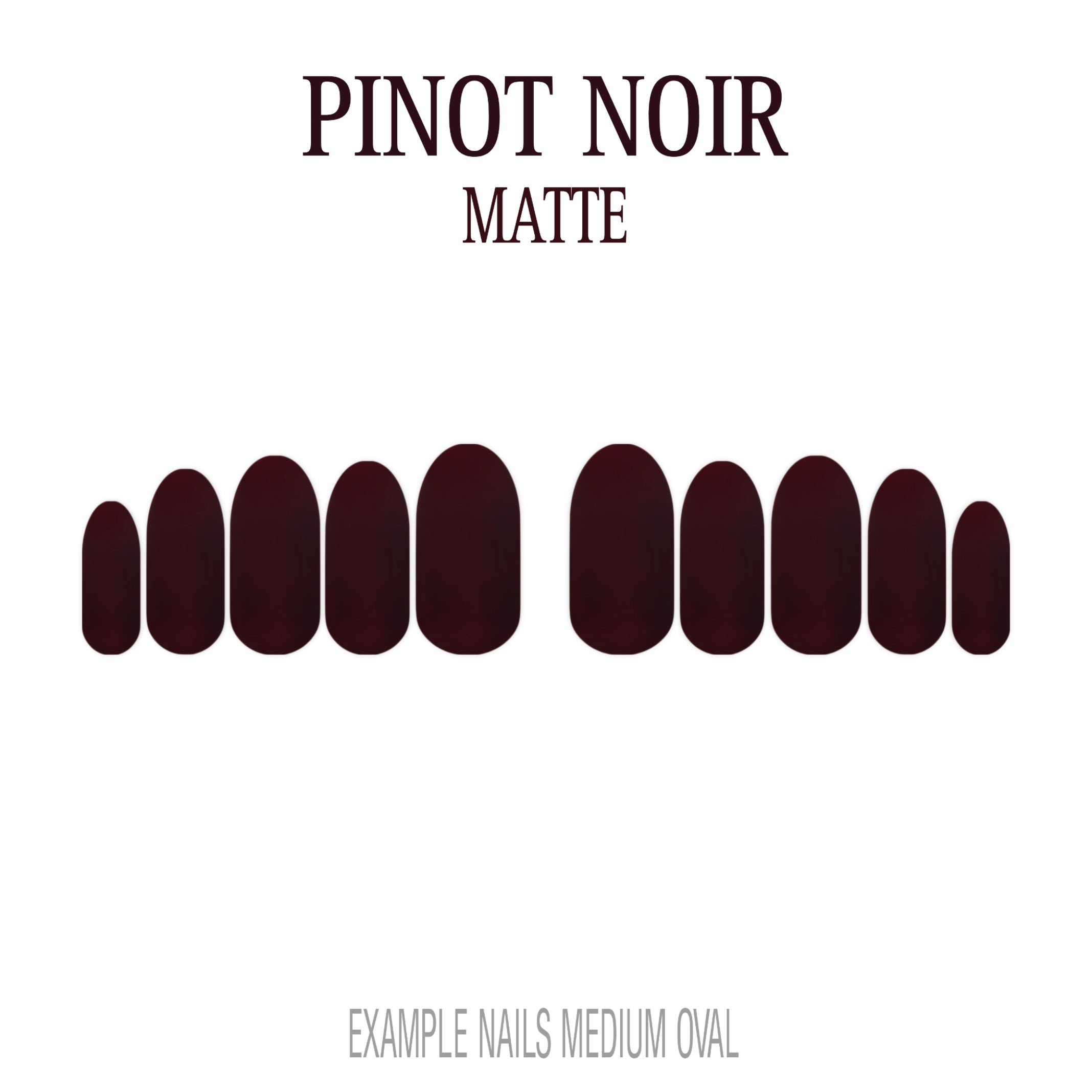 Pinot Noir burgundy red press-on nails