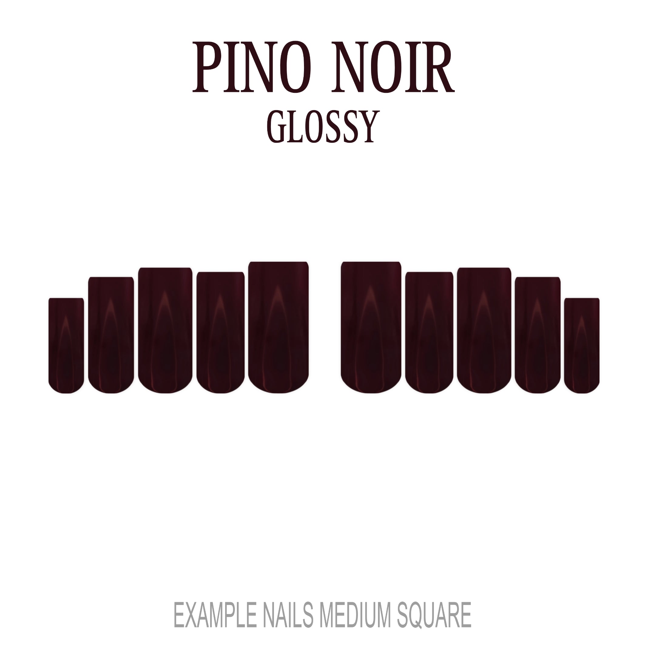 Pinot Noir burgundy red press-on nails