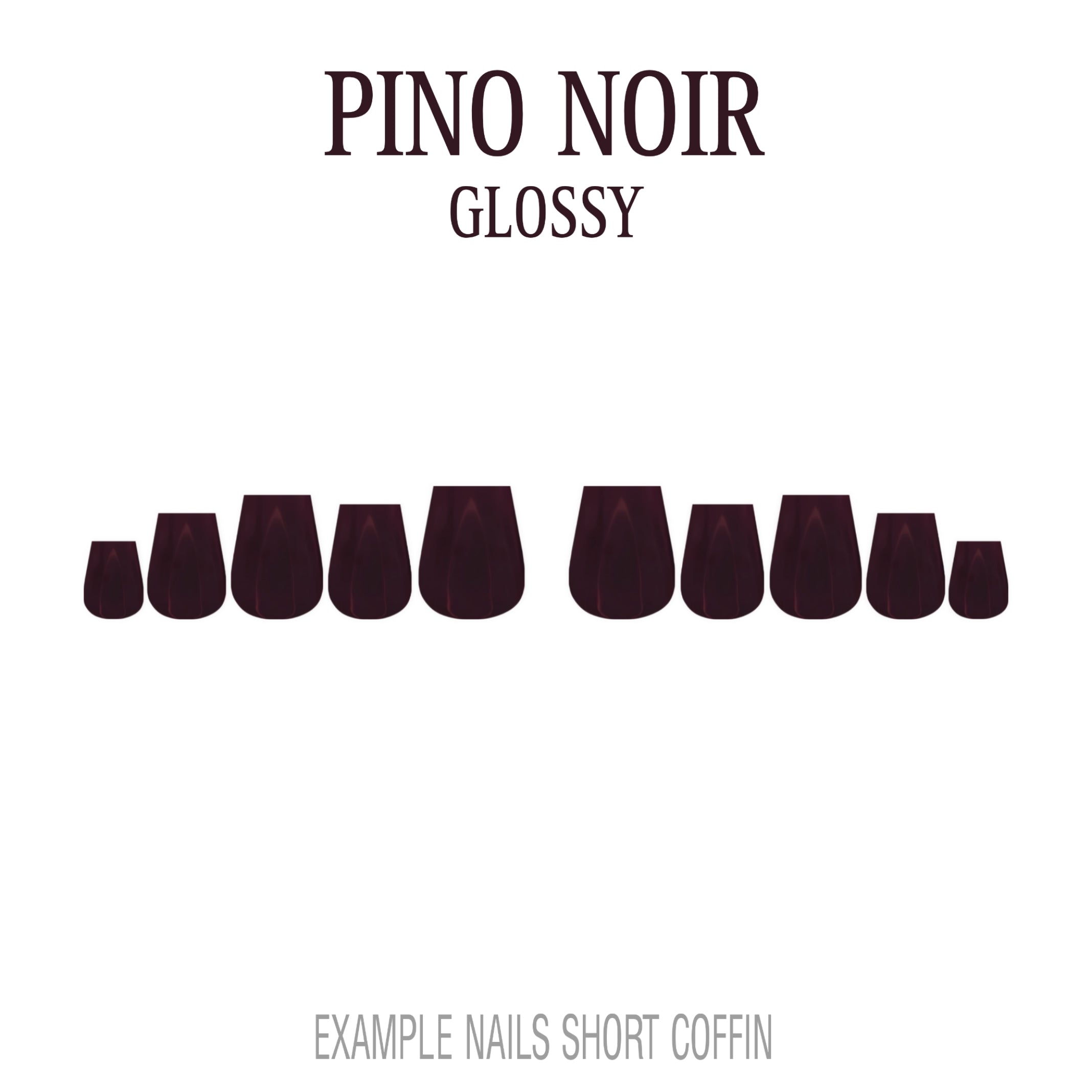 Pinot Noir burgundy red press-on nails