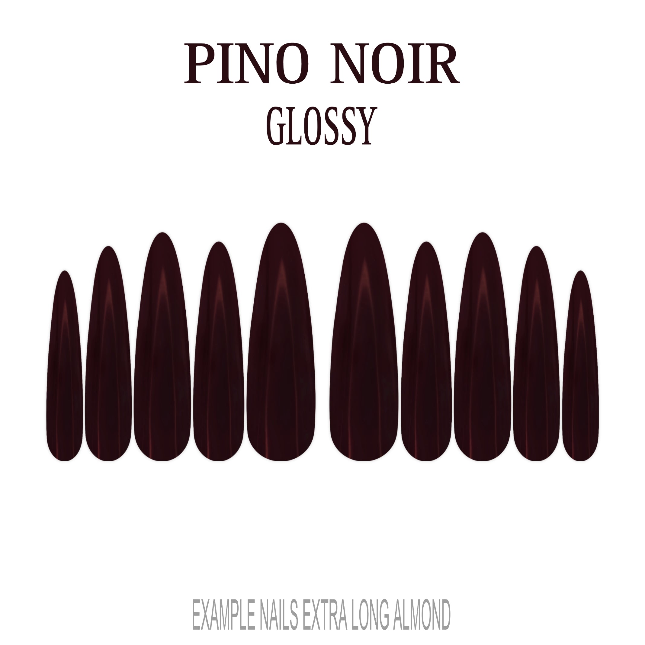 Pinot Noir burgundy red press-on nails