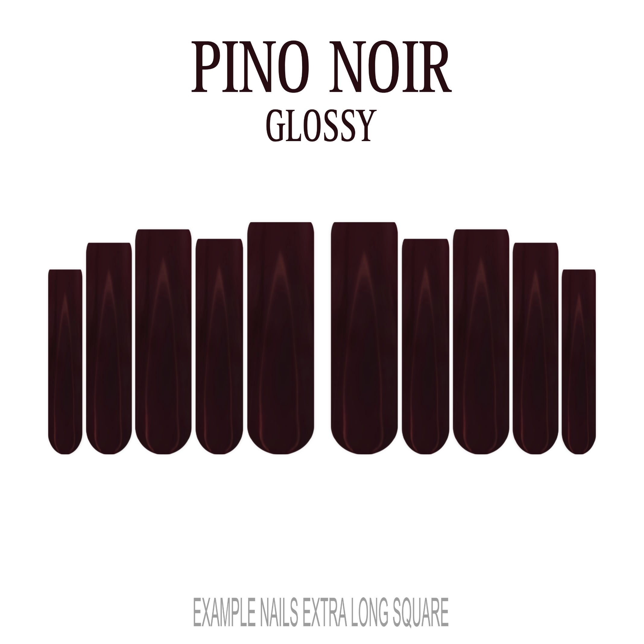 Pinot Noir burgundy red press-on nails