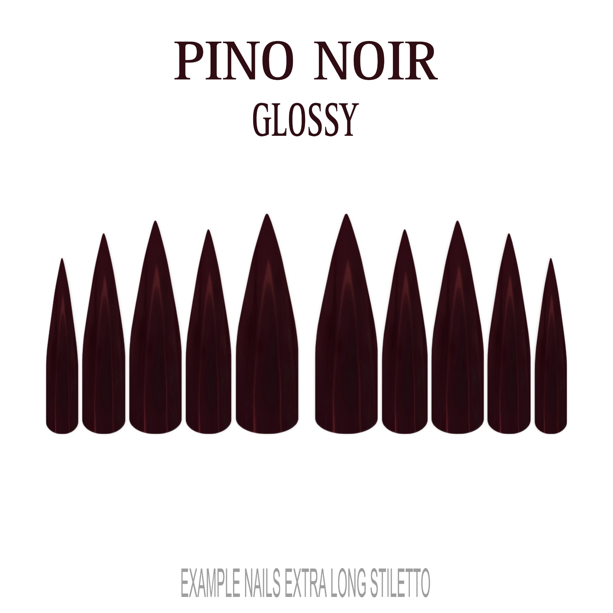 Pinot Noir burgundy red press-on nails