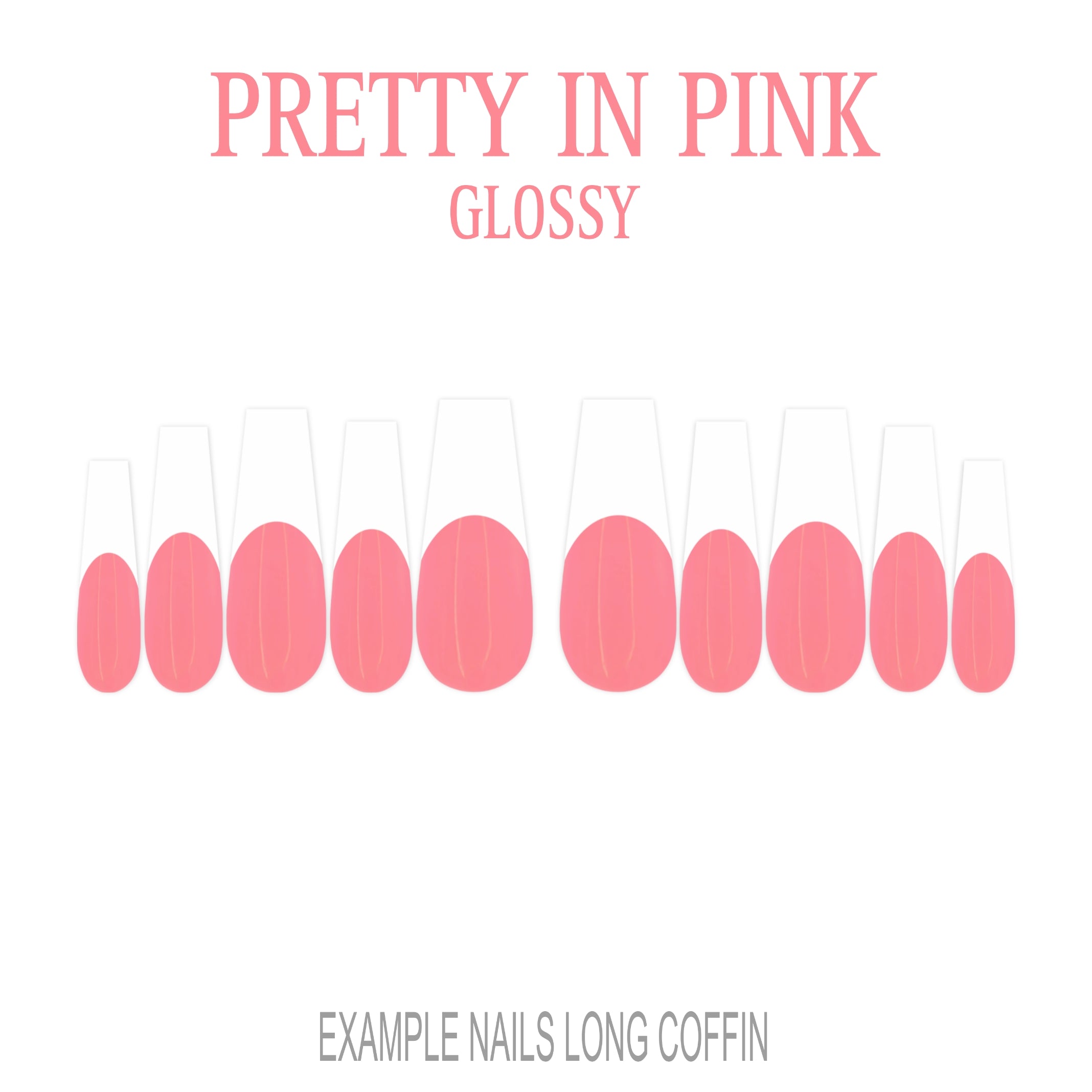 Pretty in Pink French tip press-on nails