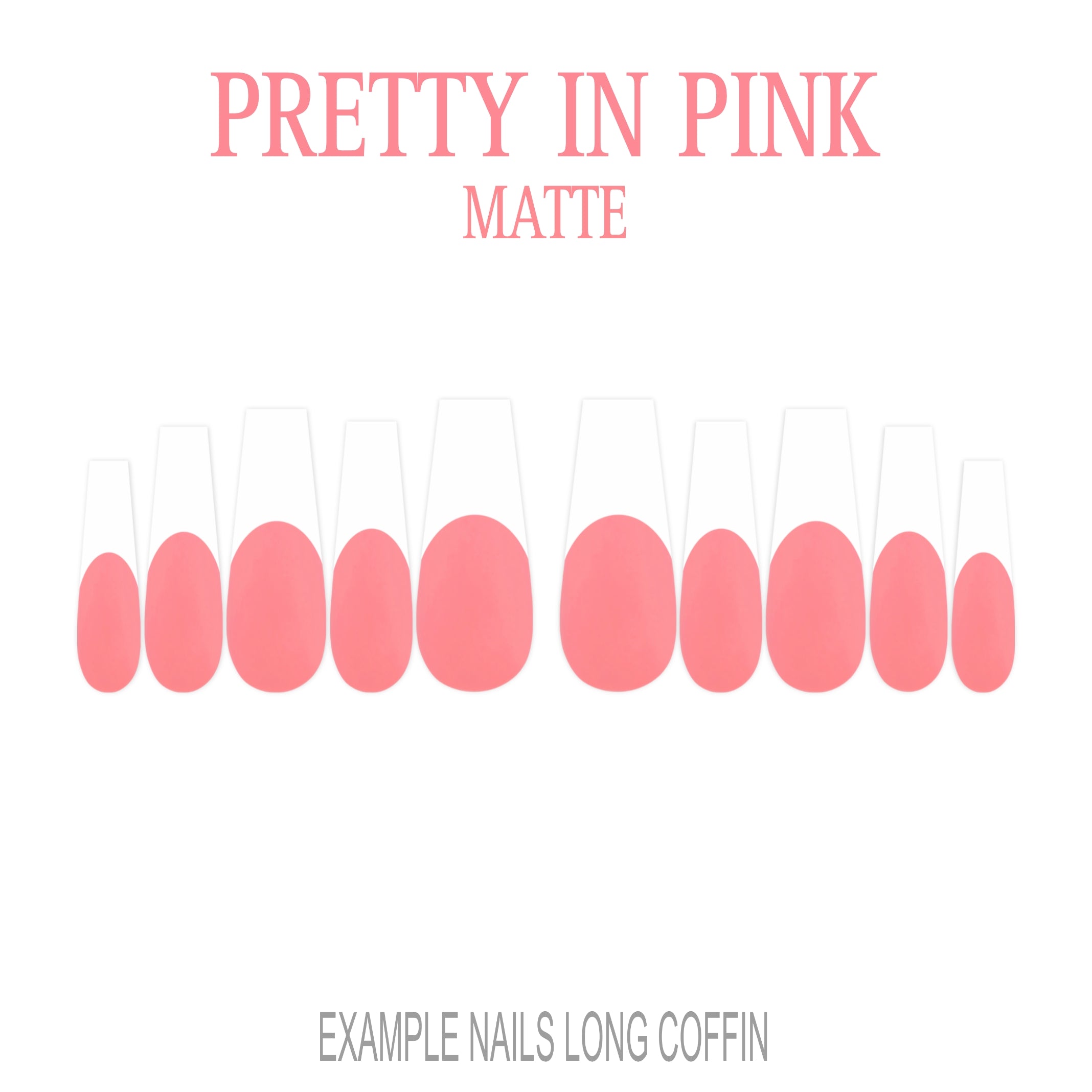 Pretty in Pink French tip press-on nails