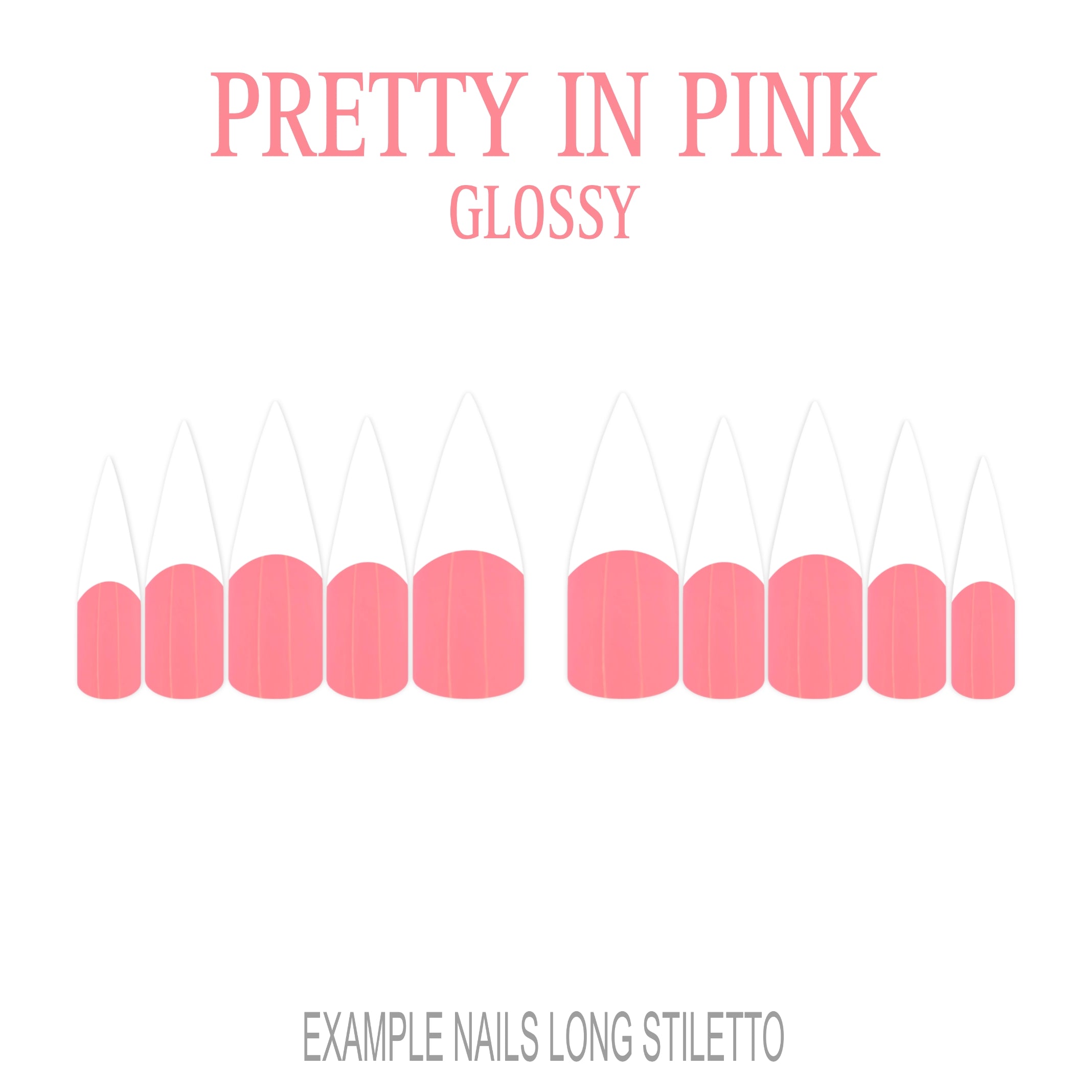 Pretty in Pink French tip press-on nails