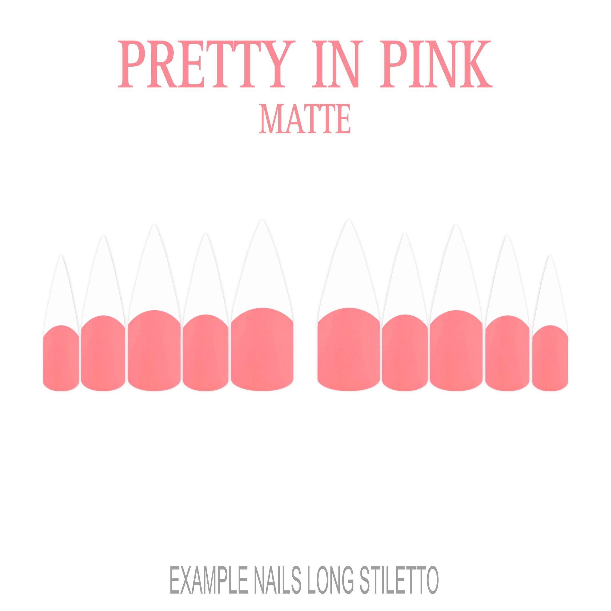 Pretty in Pink French tip press-on nails