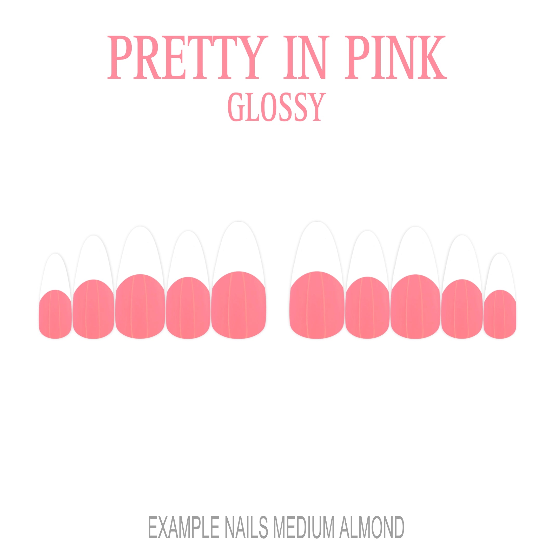 Pretty in Pink French tip press-on nails