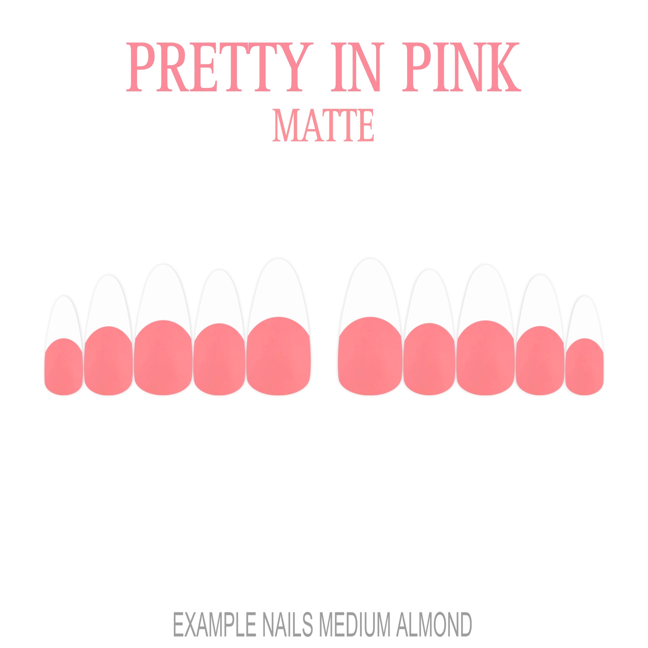 Pretty in Pink French tip press-on nails