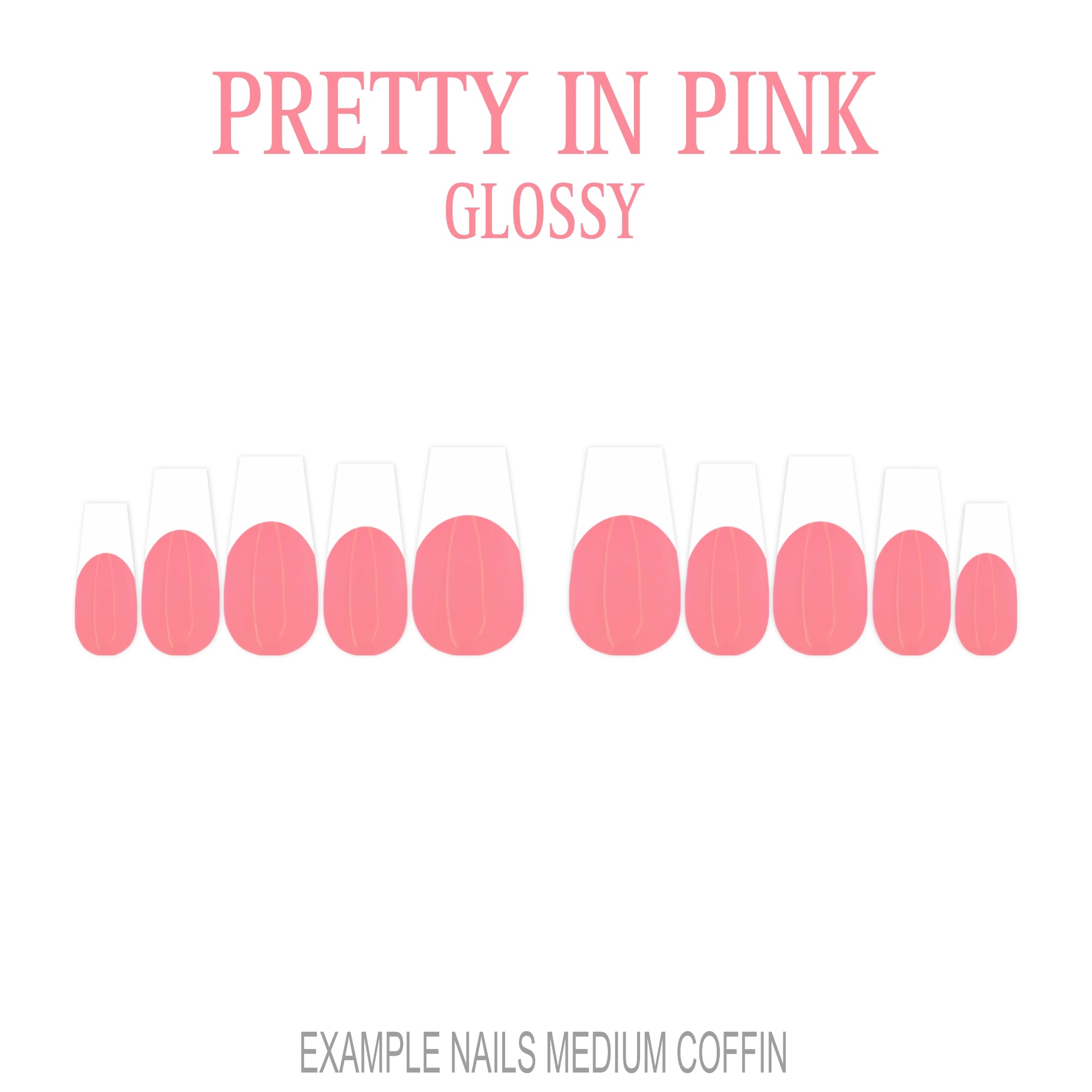Pretty in Pink French tip press-on nails