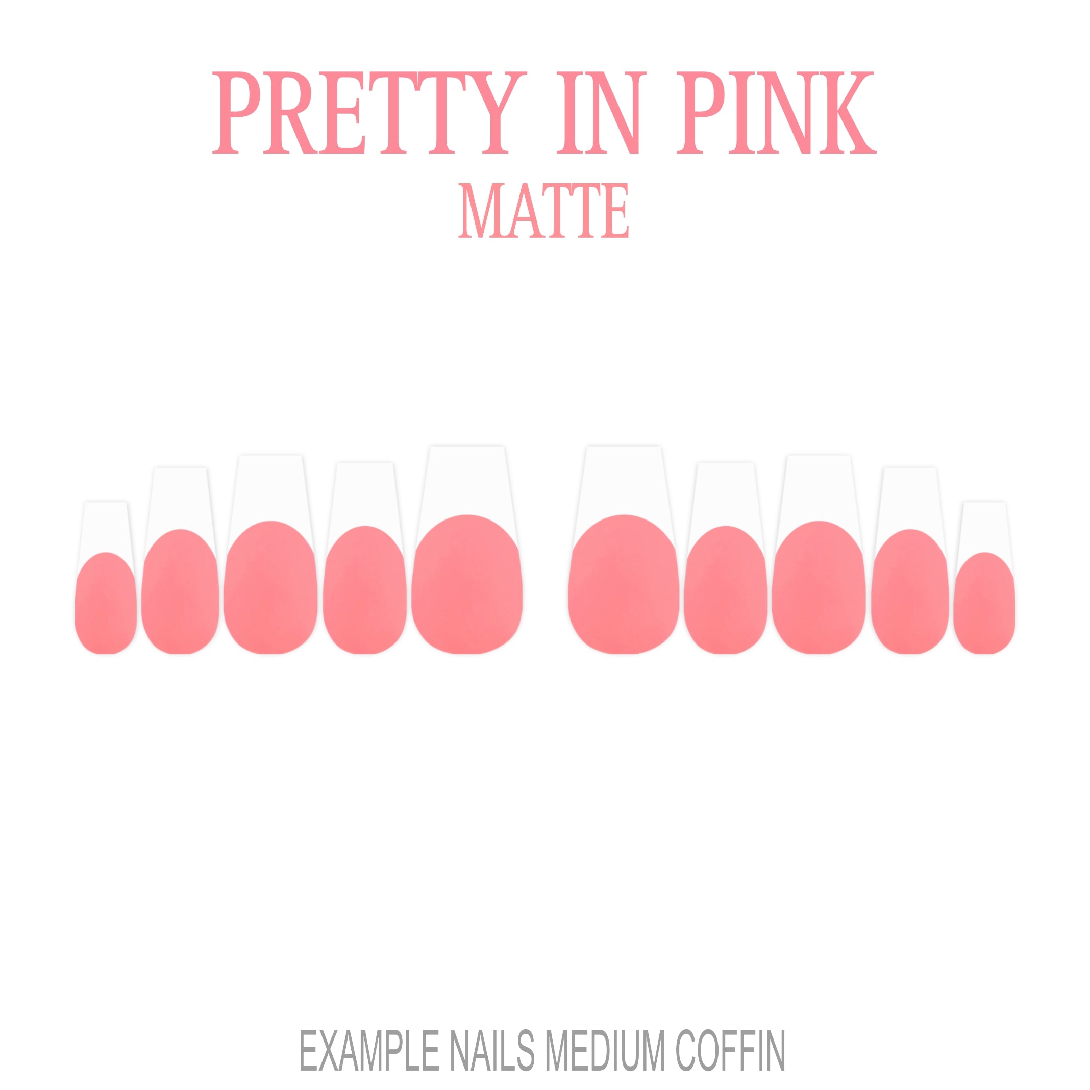 Pretty in Pink French tip press-on nails