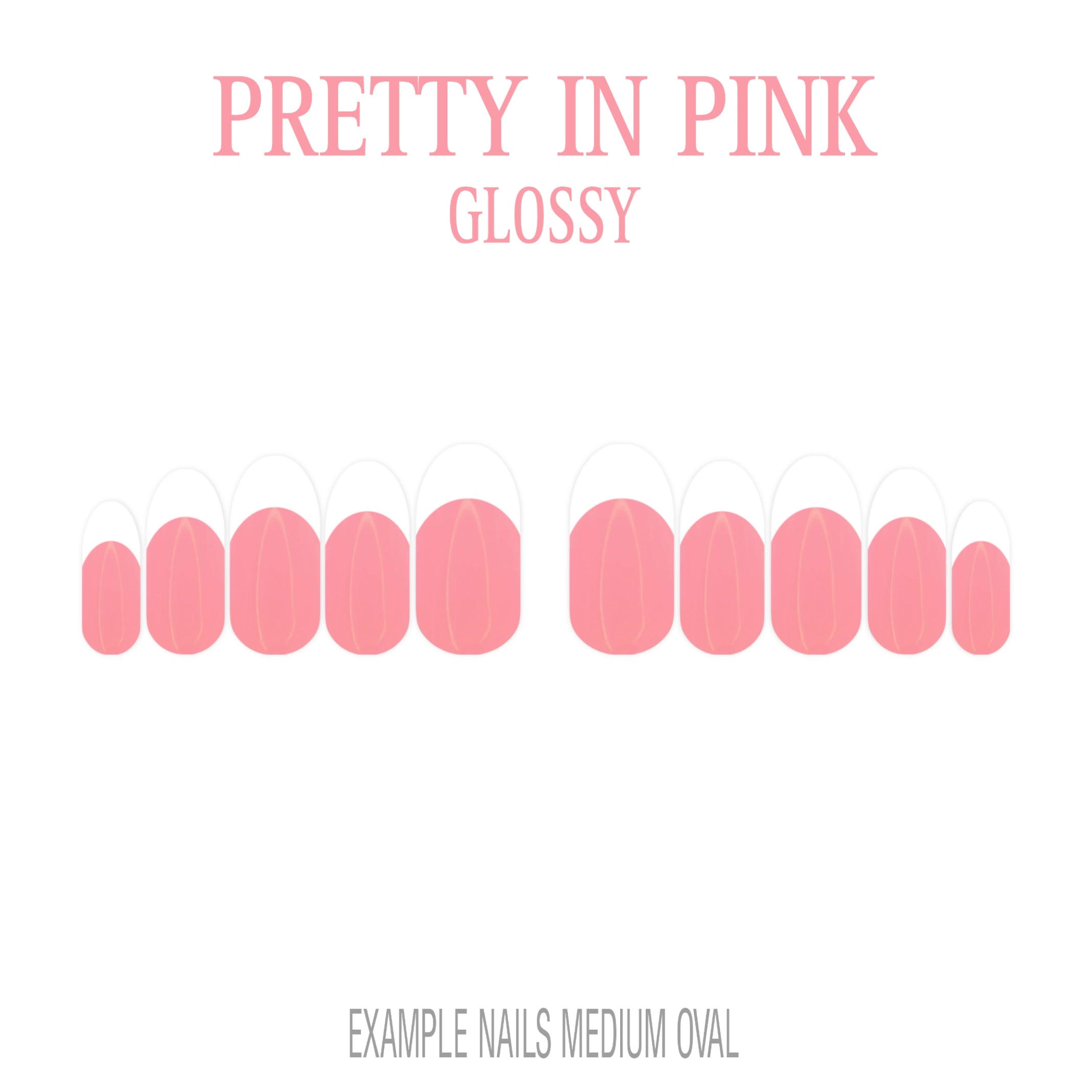 Pretty in Pink French tip press-on nails