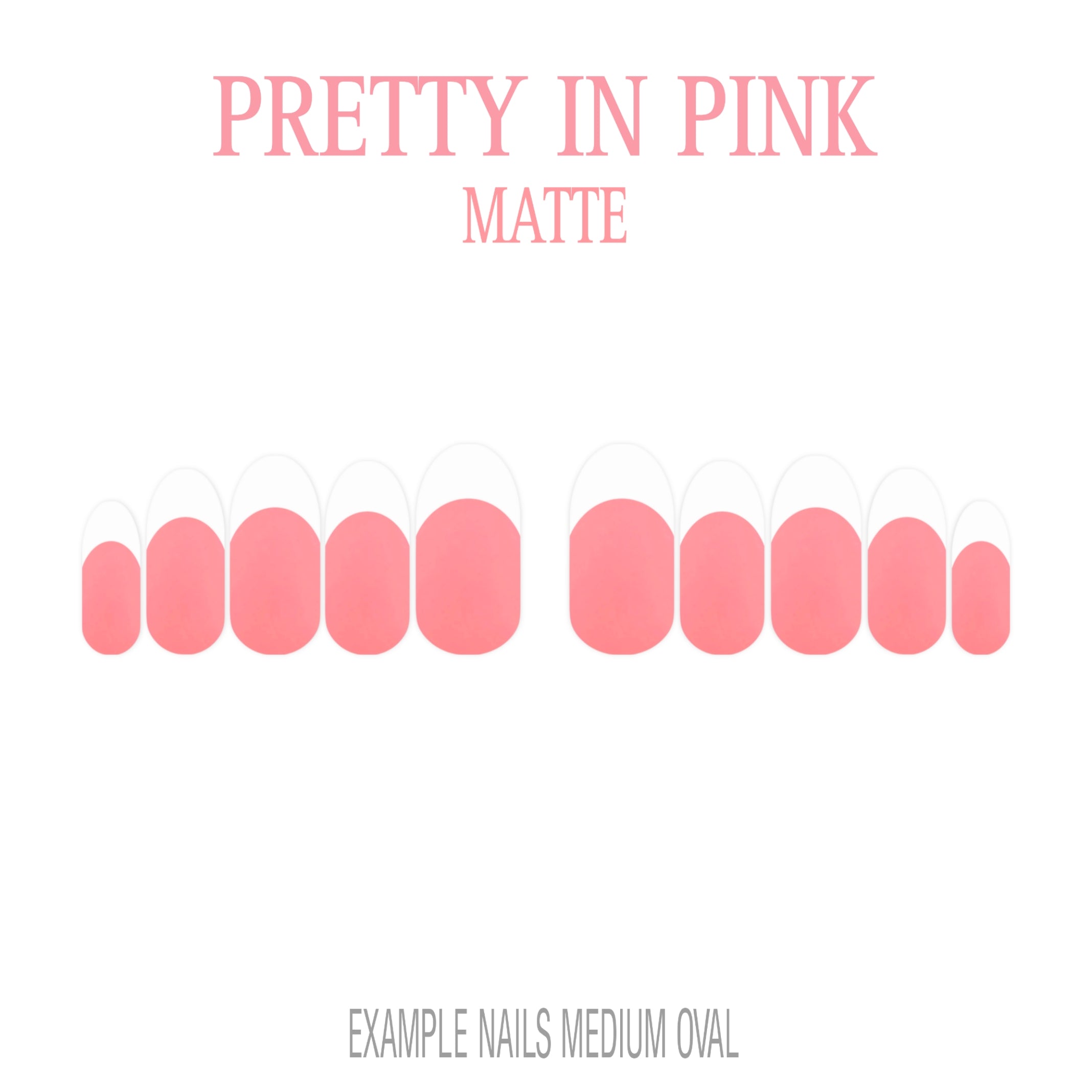 Pretty in Pink French tip press-on nails