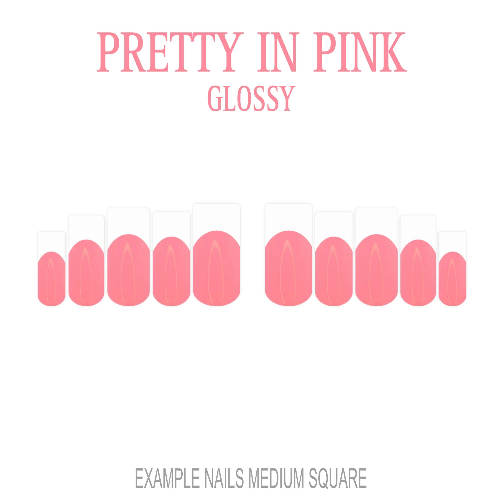 Pretty in Pink French tip press-on nails