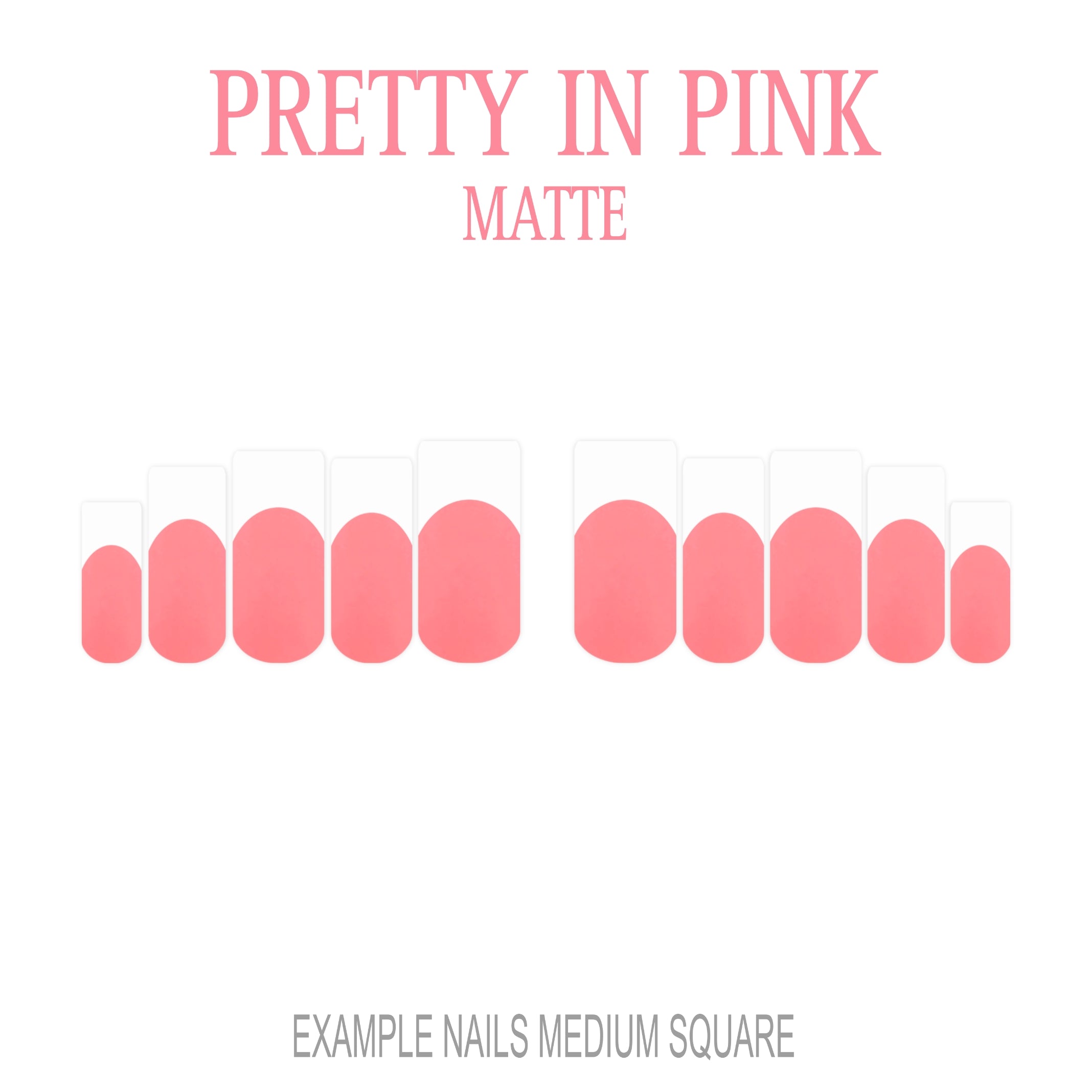 Pretty in Pink French tip press-on nails