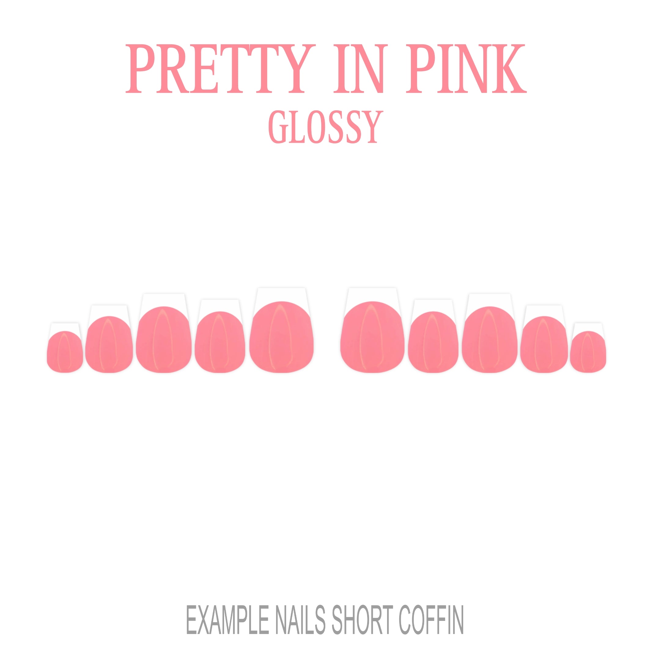 Pretty in Pink French tip press-on nails