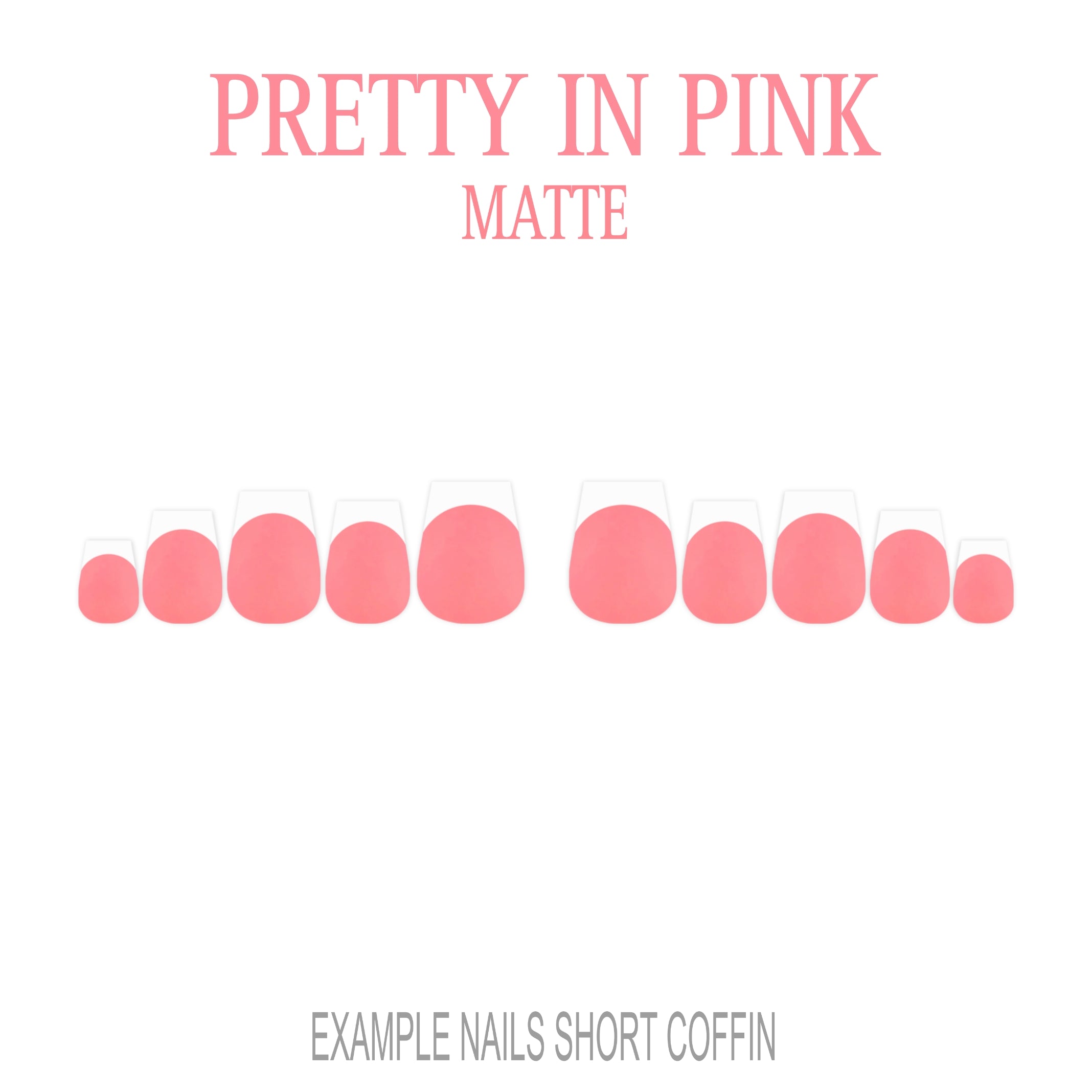 Pretty in Pink French tip press-on nails
