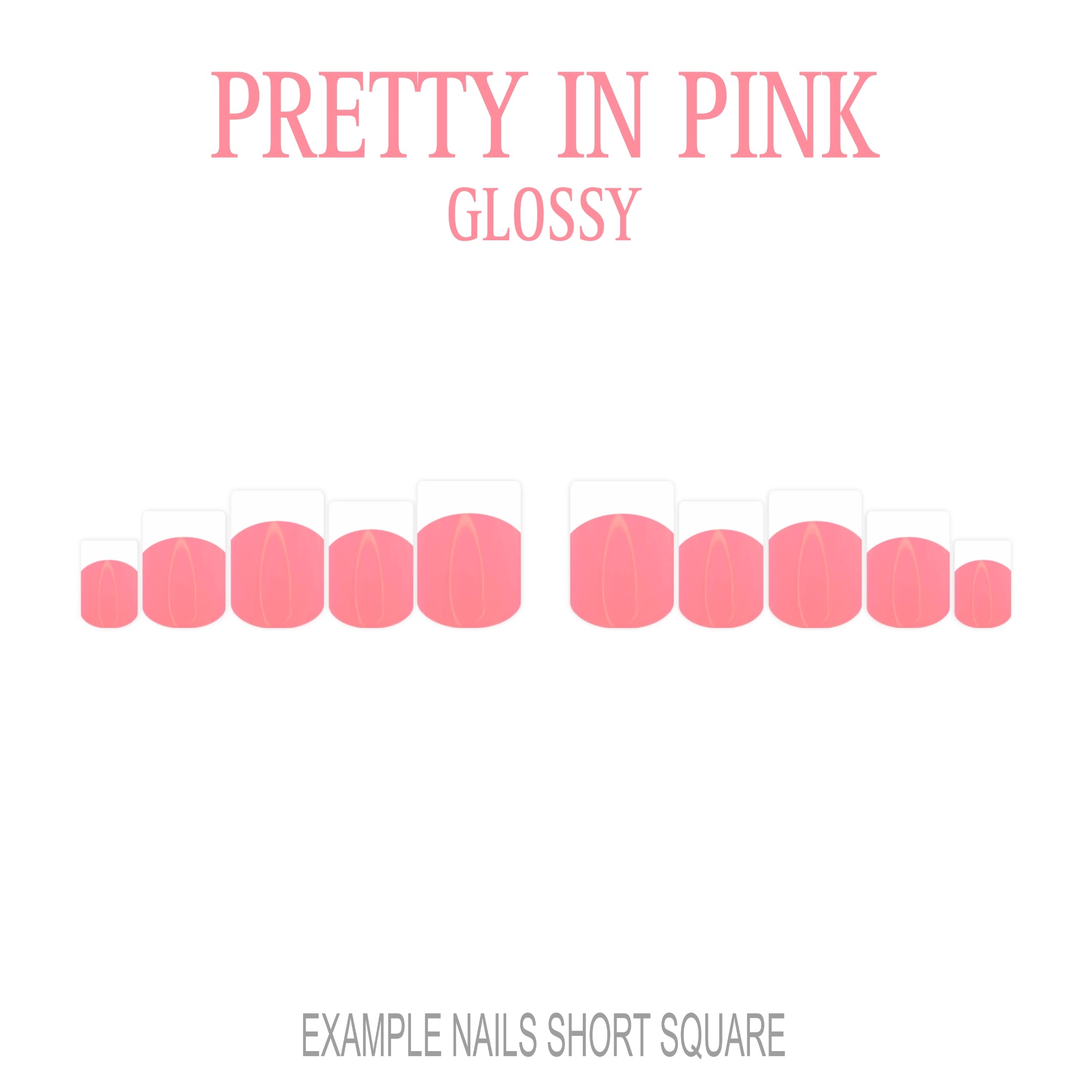 Pretty in Pink French tip press-on nails