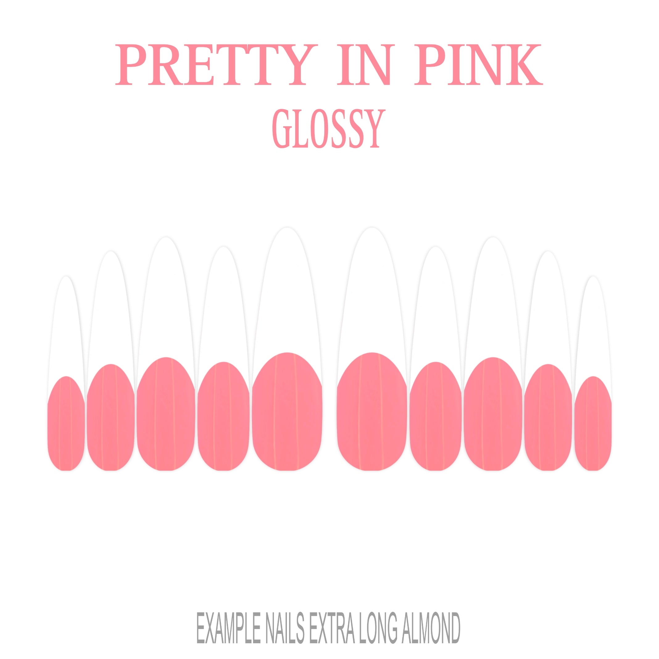 Pretty in Pink French tip press-on nails