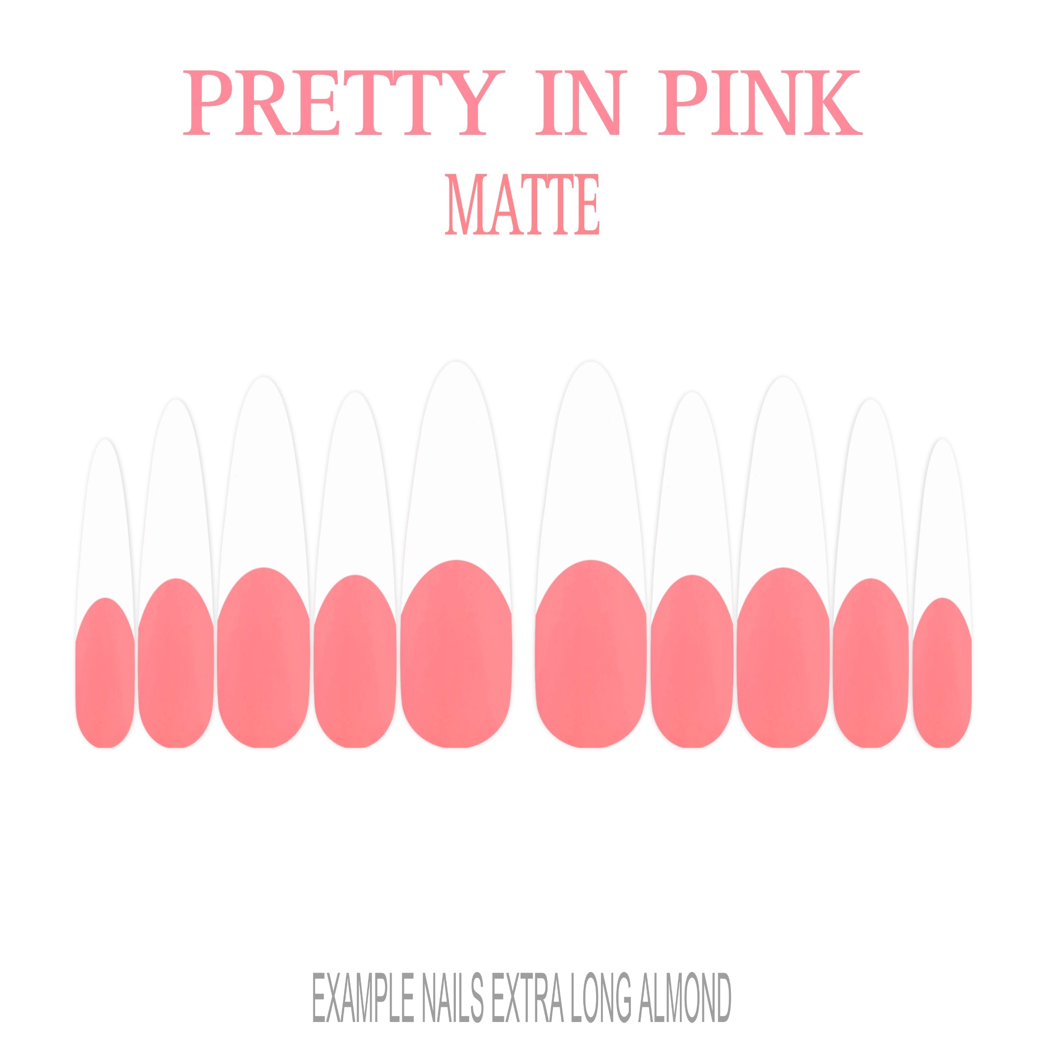 Pretty in Pink French tip press-on nails