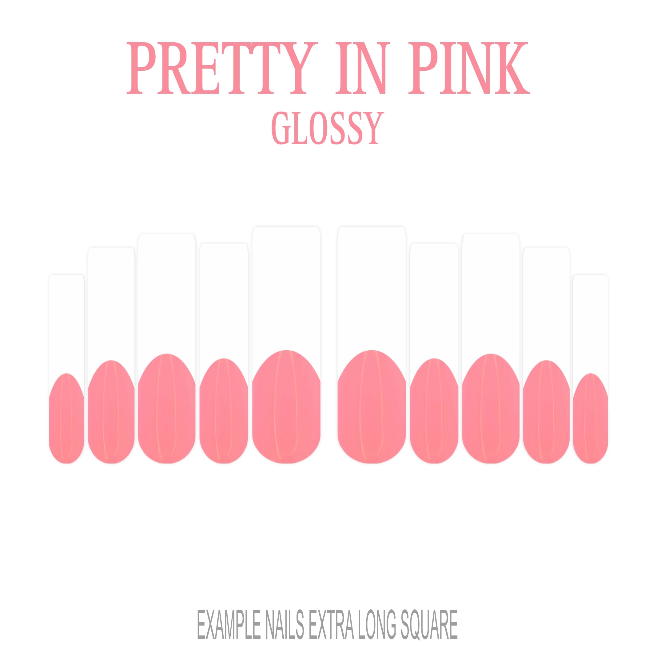 Pretty in Pink French tip press-on nails