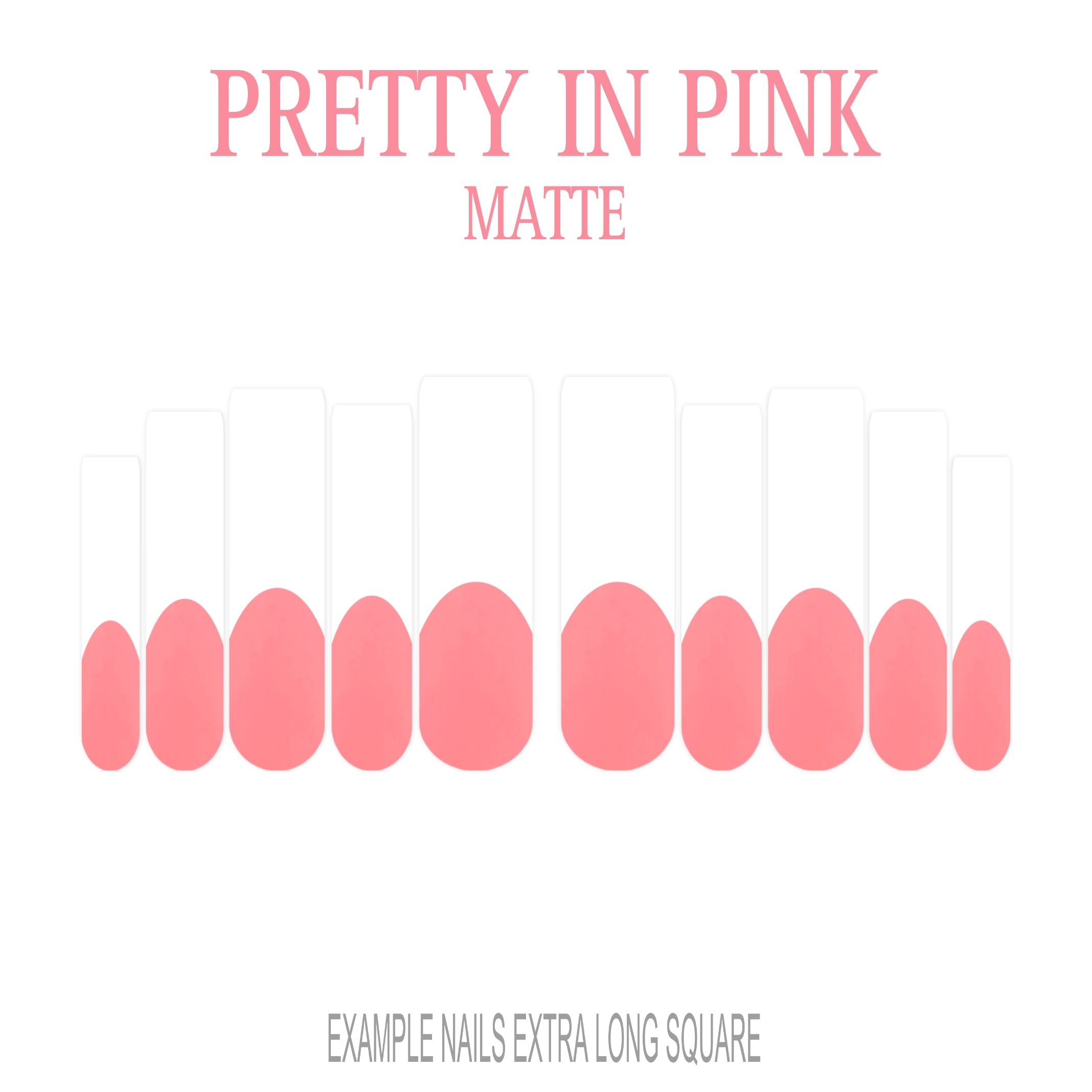 Pretty in Pink French tip press-on nails
