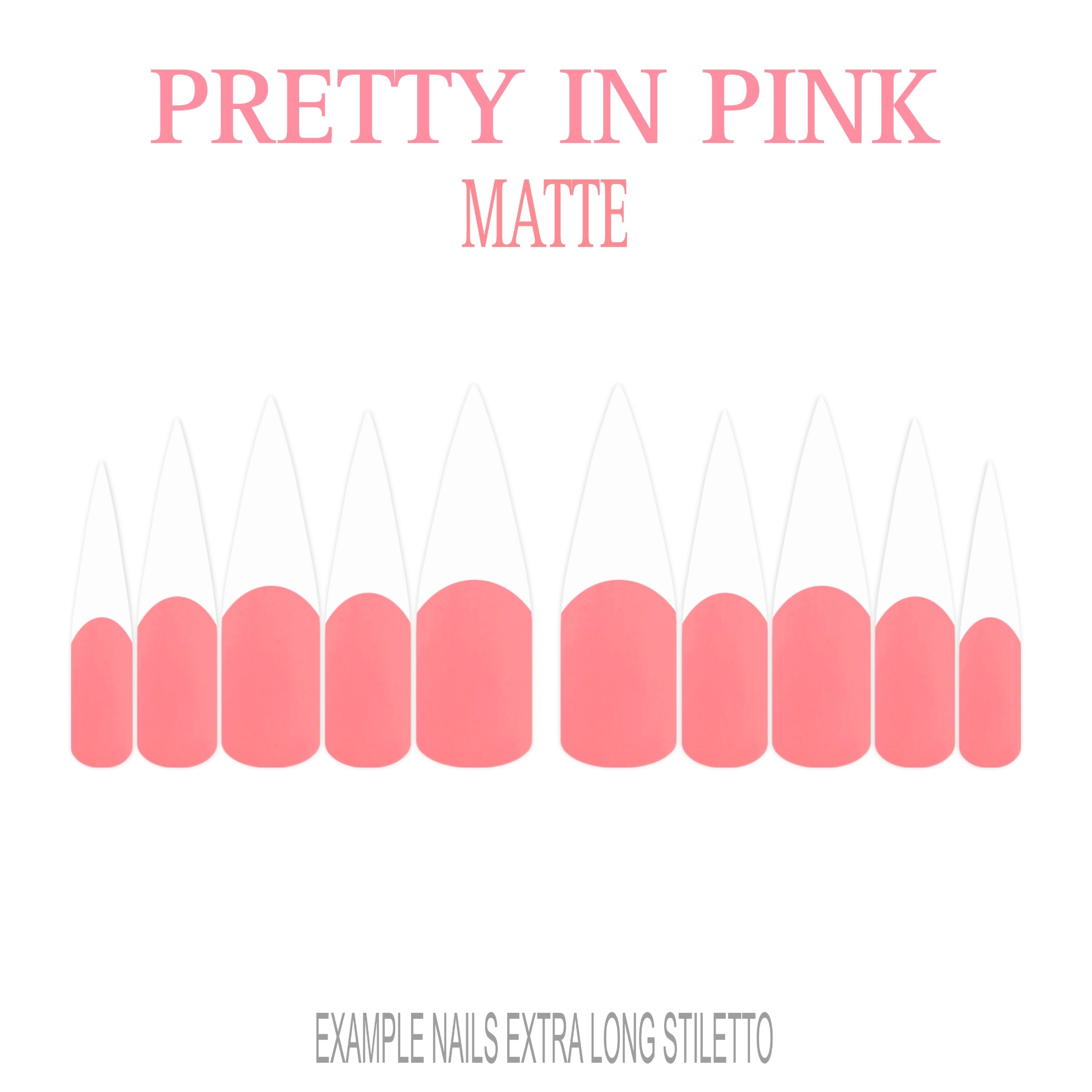 Pretty in Pink French tip press-on nails