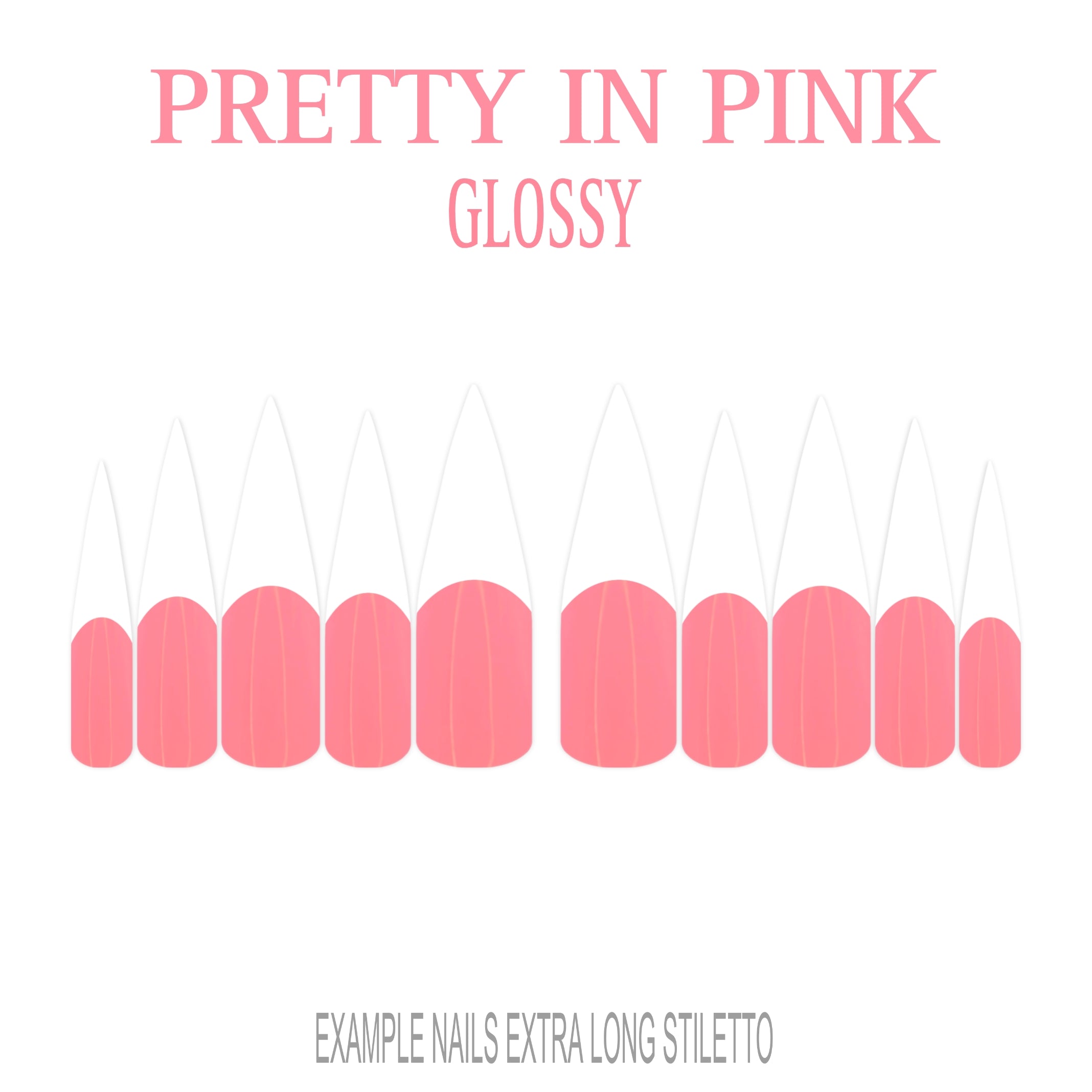Pretty in Pink French tip press-on nails