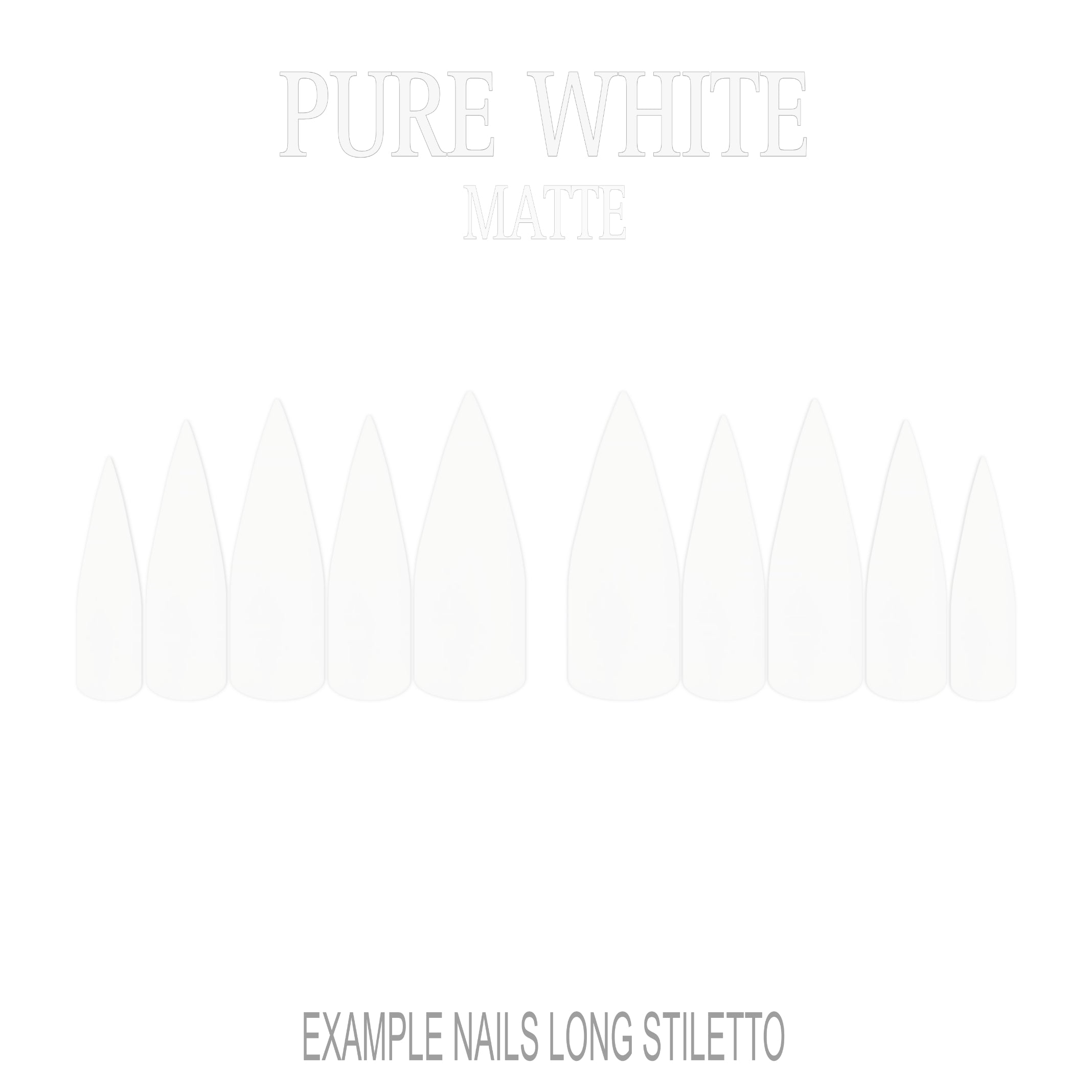 Pure White white press-on nails