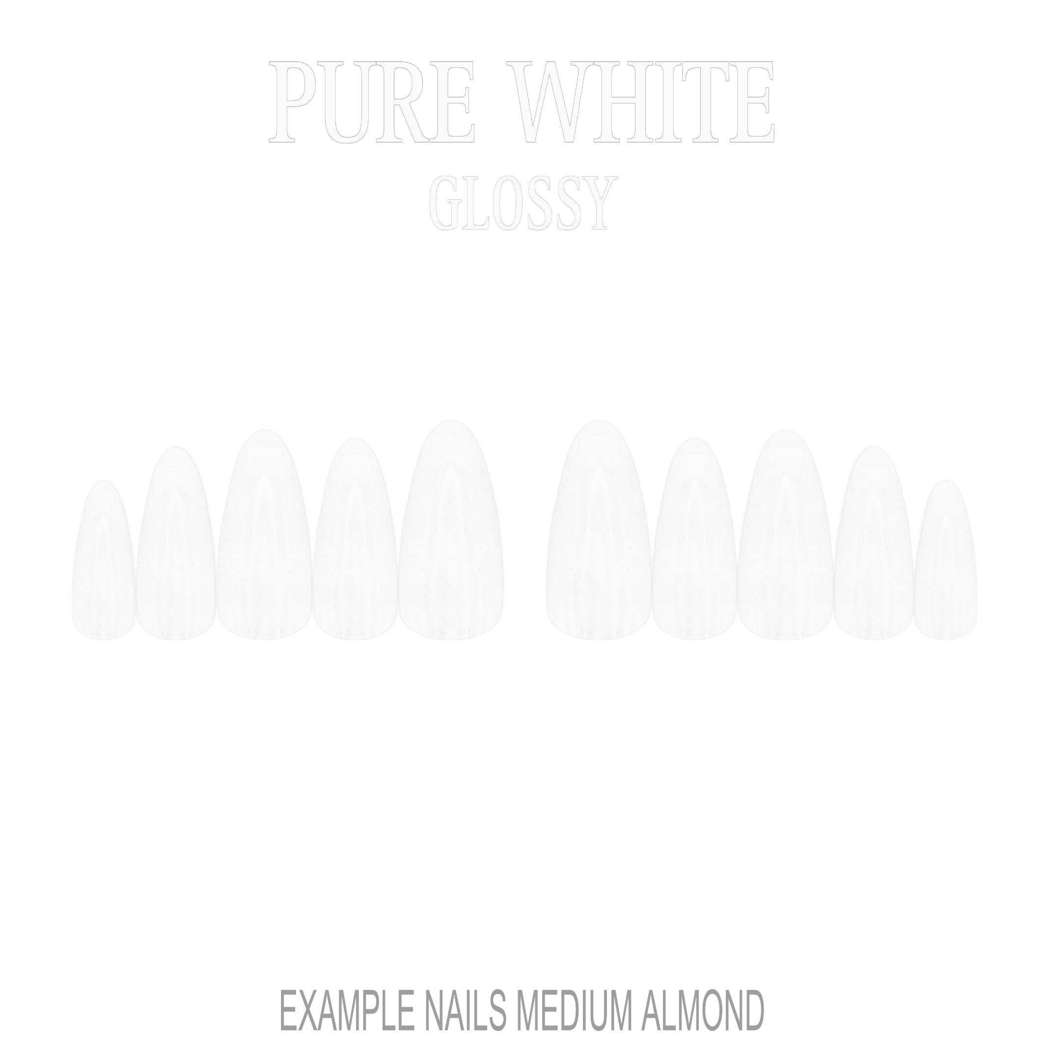 Pure White white press-on nails
