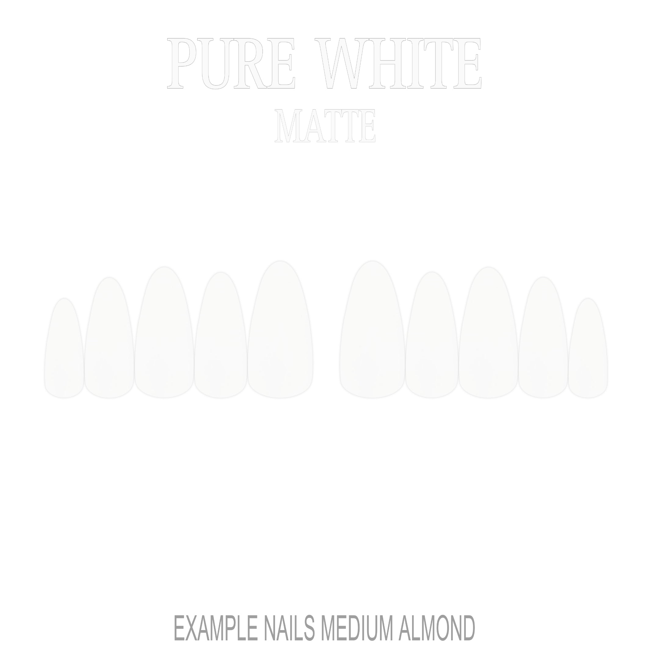 Pure White white press-on nails